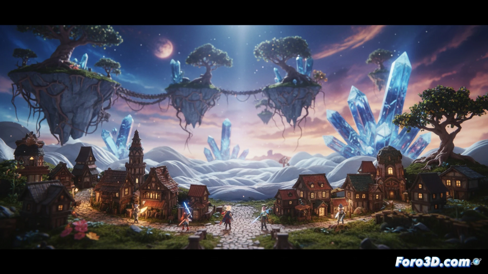 Dioramas artesanales combinados con personajes CGI en Fantasian Neo Dimension de Mistwalker