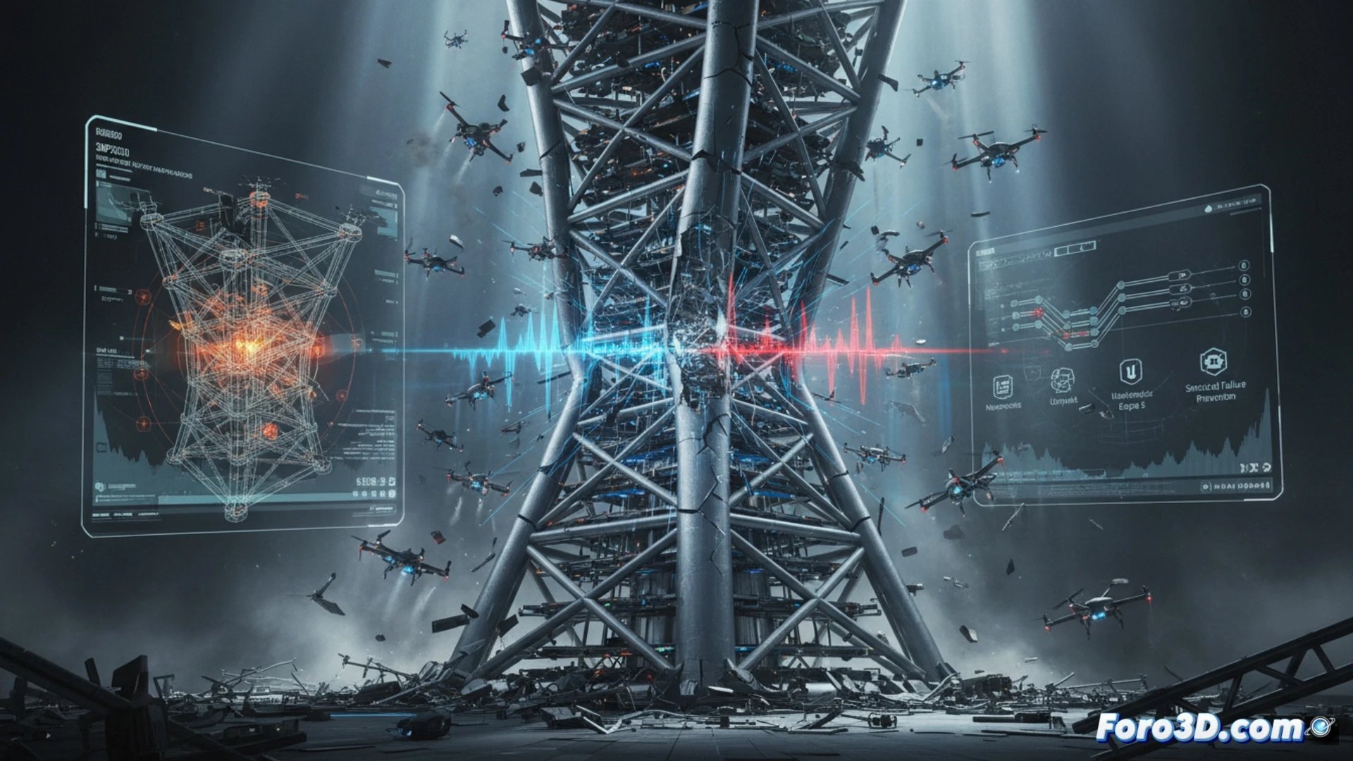 Simulación de fatiga armónica en estructura de colmena de drones con análisis BIM y SAP2000