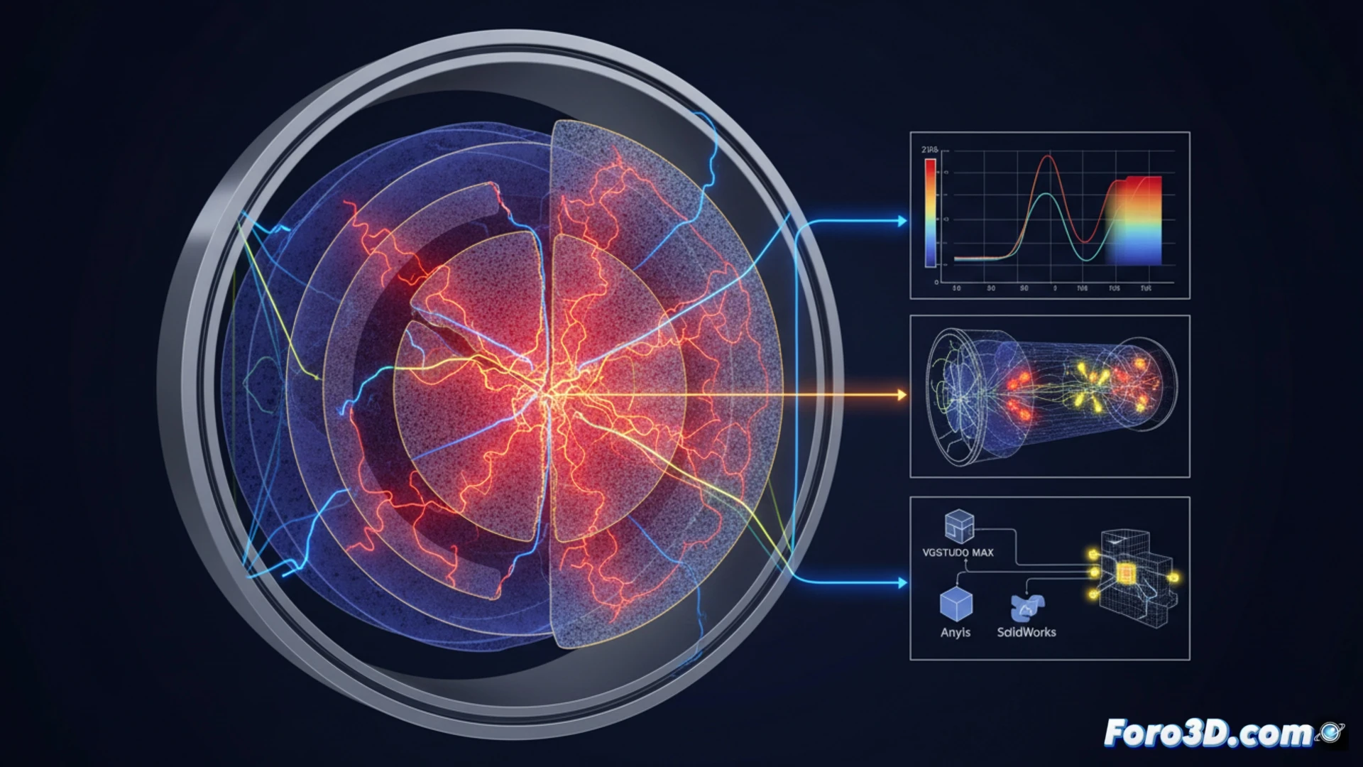 Simulación 3D de fatiga en hidruros metálicos mostrando expansión volumétrica y bloqueo térmico en tanque de hidrógeno