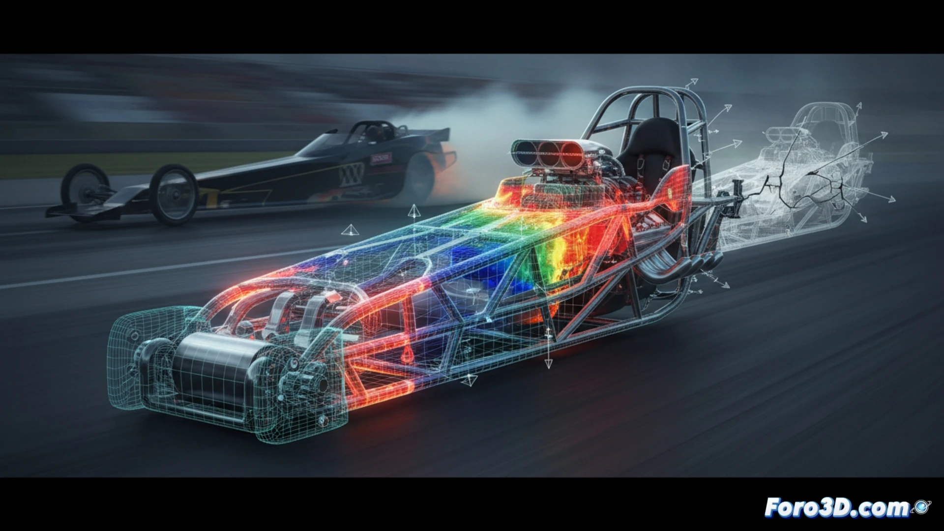 Simulación por elementos finitos de fatiga en chasis de dragster con metrología 3D y gemelo digital
