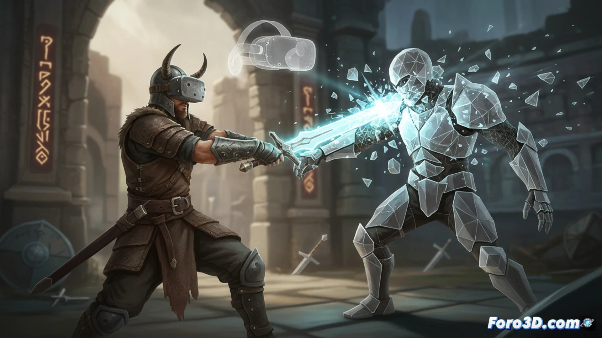 Simulación de combate VR con físicas por polígono en Blade & Sorcery sobre Unity