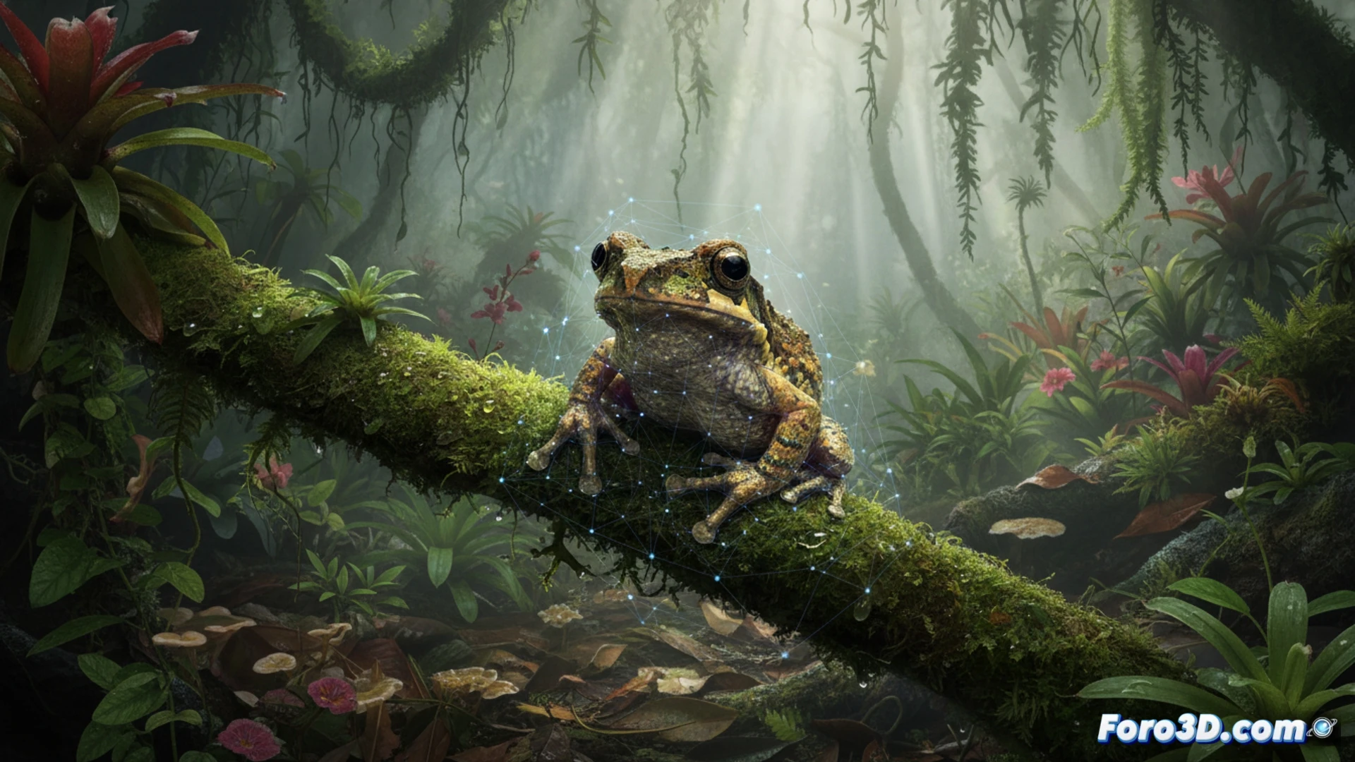 Fotogrametría de Pristimantis nelsongalloi, rana críptica en selva nubosa andina, documentación 3D no invasiva