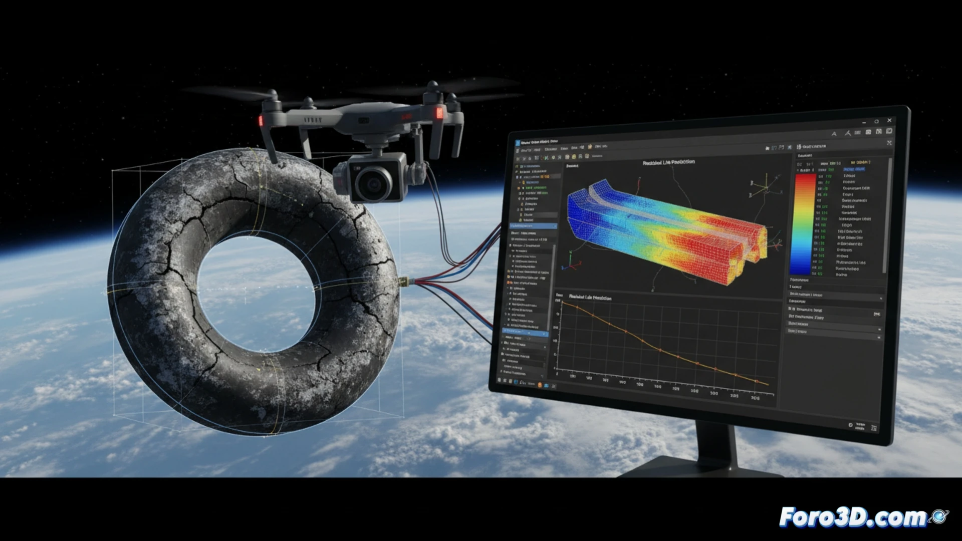 Fotogrametria de sello polimerico degradado por UV para simulacion FEM de fatiga en Abaqus