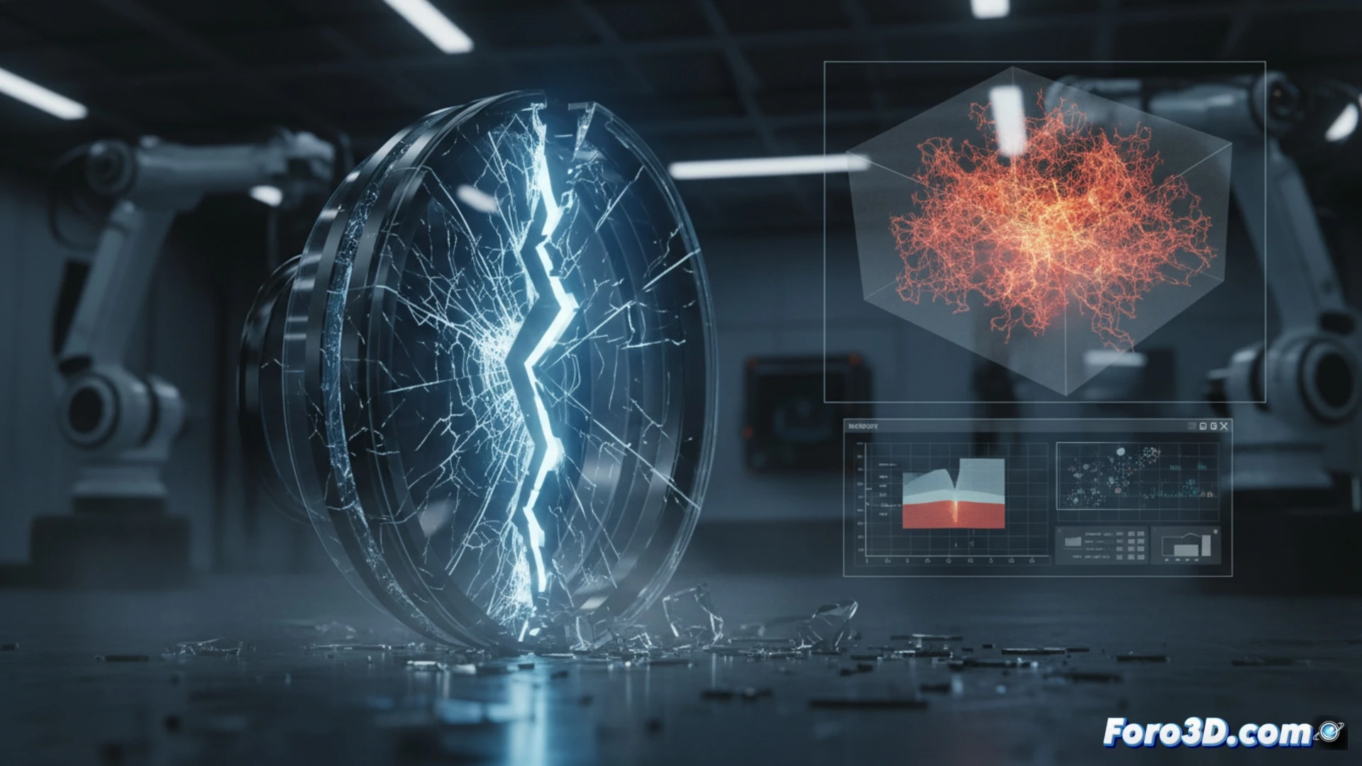 Micro-CT 3D revela microfisuras en lente de cuarzo EUV por fatiga térmica en producción de semiconductores