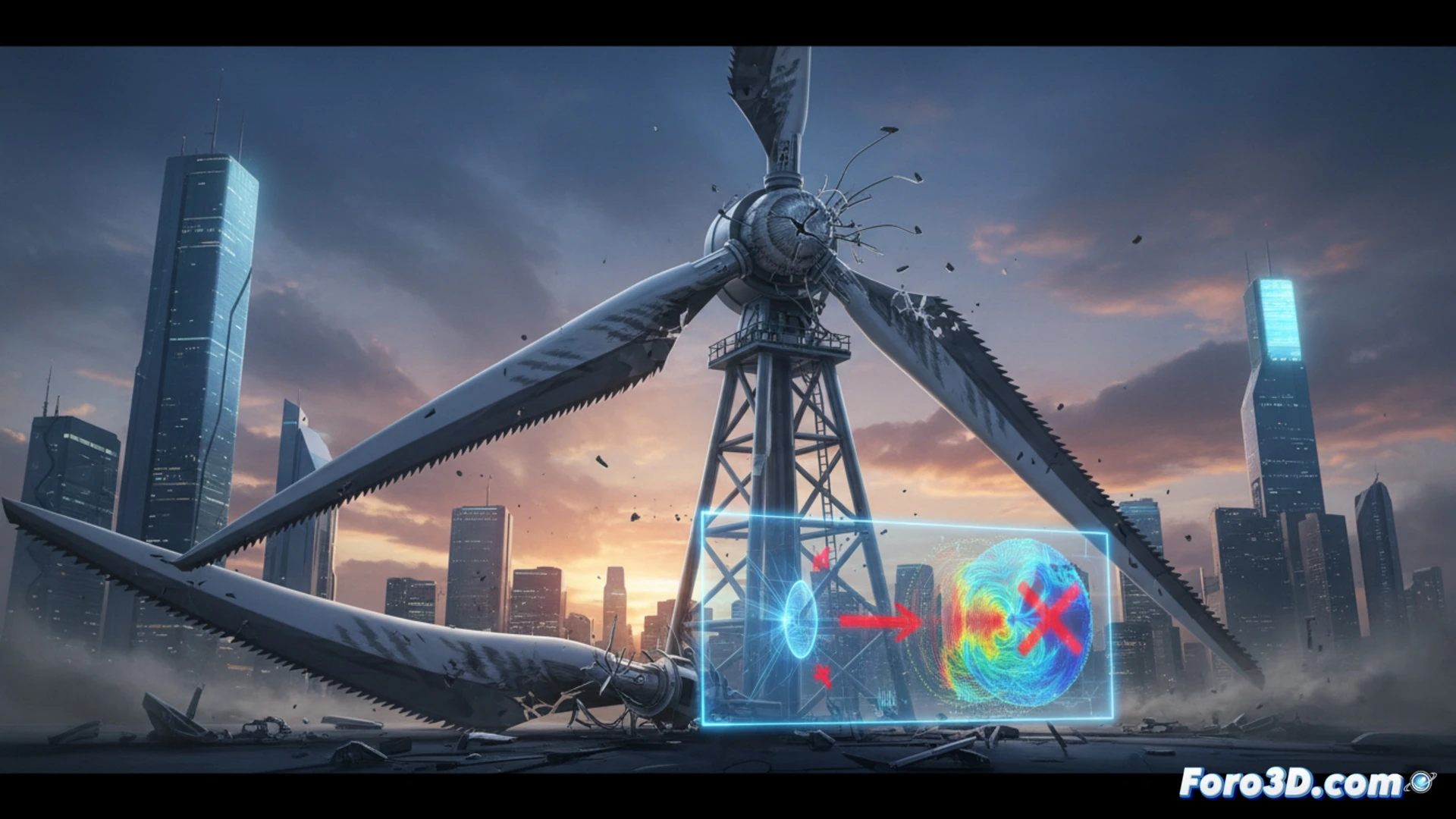 Simulación CFD de turbina eólica biomimética con fractura por flutter aeroelástico en eje de acero