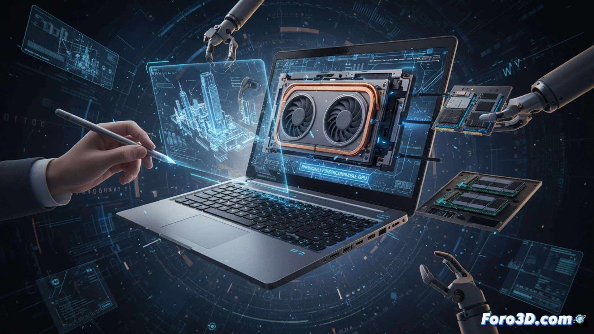 Framework 16 portátil modular con GPU intercambiable para renderizado 3D profesional
