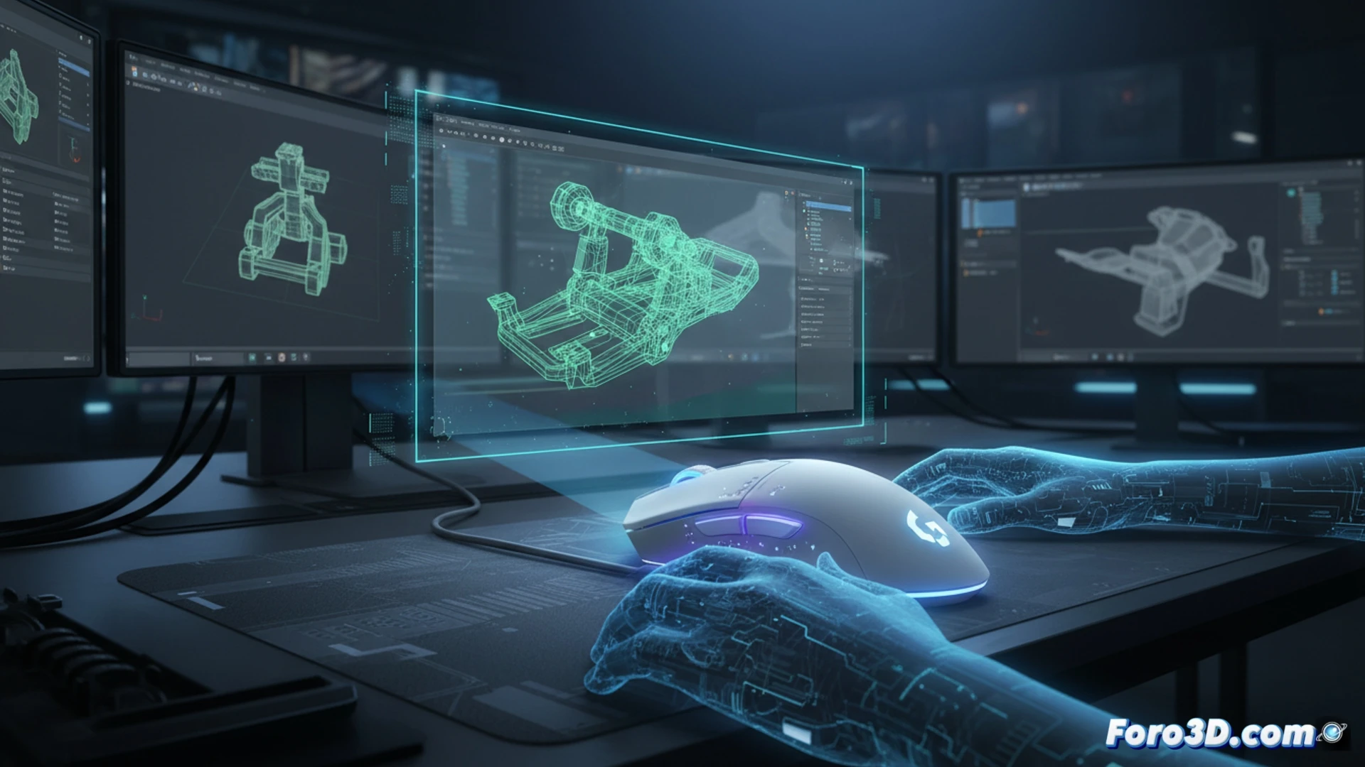 Ratón Logitech G502 X LIGHTSPEED con interruptores híbridos para modelado 3D profesional