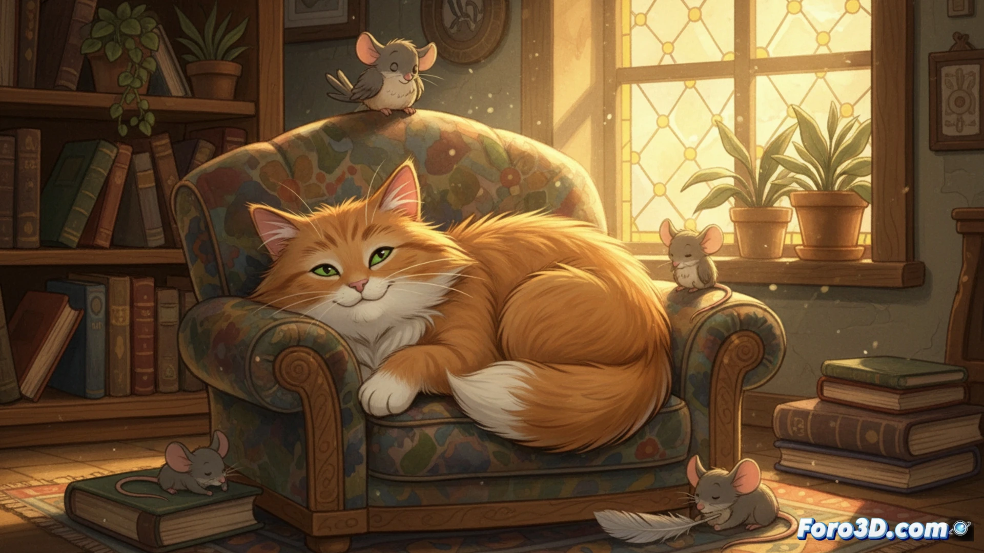 Two animated scenes side by side, left side showing a traditional hand-drawn cat character from Gatto with soft pencil outlines and gentle motion, right side showing a cel-shaded dog from La dama y el vagabundo with slower frame-by-frame movement, both characters sitting calmly watching fireflies in a twilight forest, technical visualization with animation light table visible in foreground, stacked acetate sheets showing ink and paint layers, a digital tablet displaying frame interpolation curves, warm ambient lighting from a desk lamp, soft focus on traditional tools like brushes and paint pots, cinematic documentary style, photorealistic textures of paper grain and graphite dust, nostalgic workshop atmosphere, ultra-detailed animation workspace