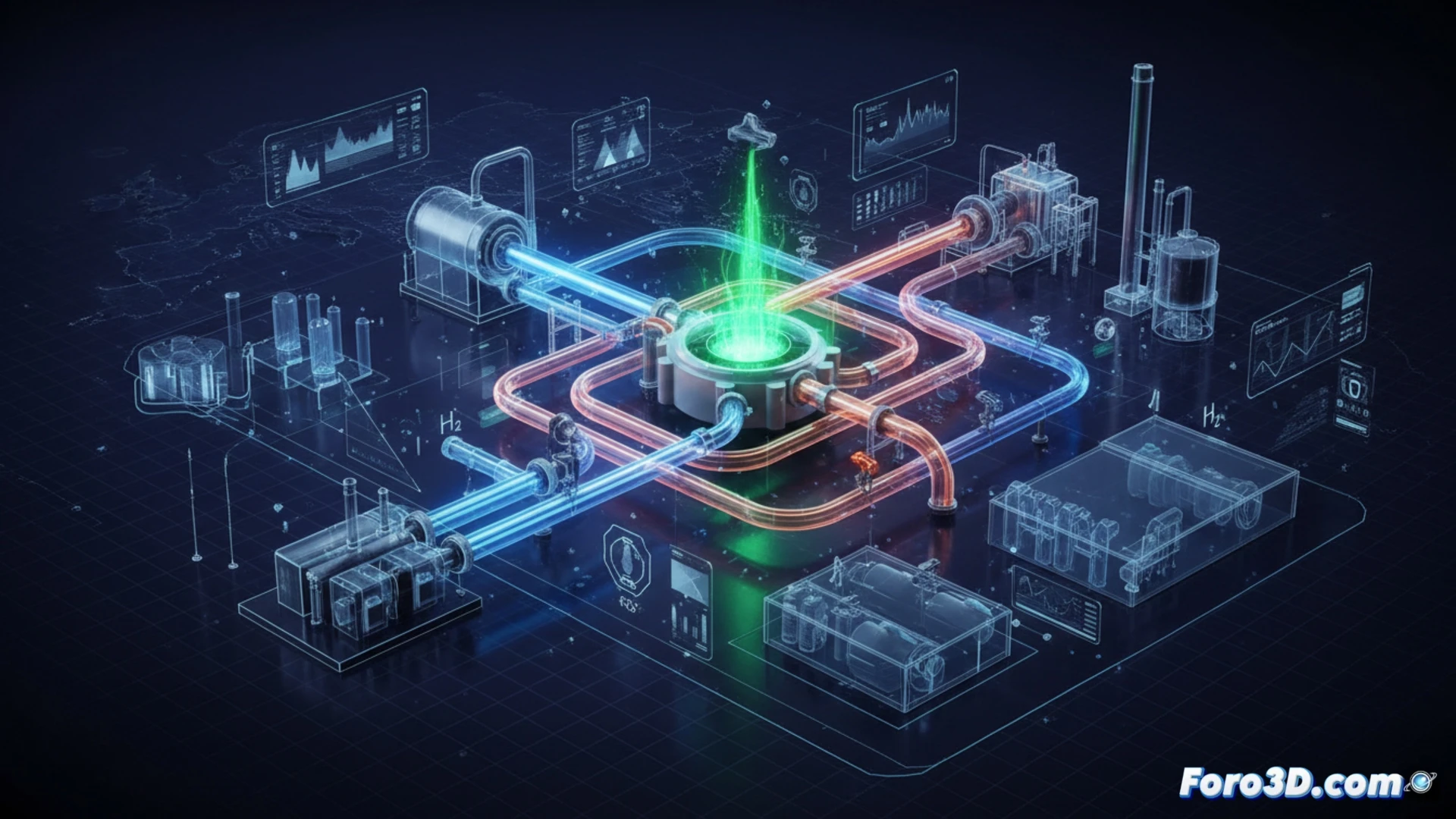 Gemelo digital planta T2X Miajadas modela hidrógeno renovable y CO2 biogénico para gas sintético