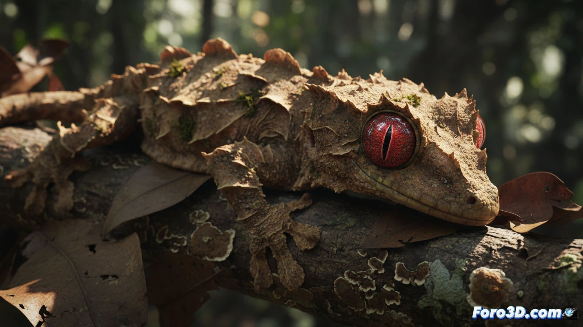 Jumeau numérique du Uroplatus garamaso : camouflage en trois dimensions