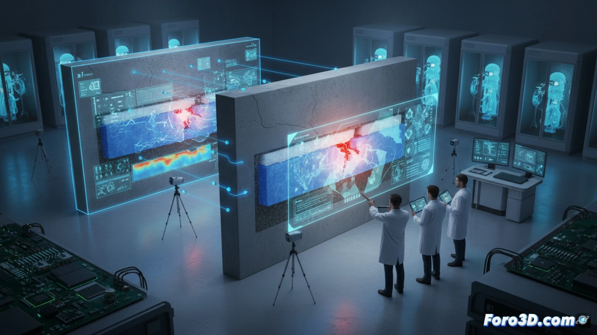 Escaneo LiDAR y termografía 3D de pavimento para gemelo digital en laboratorio criogénico