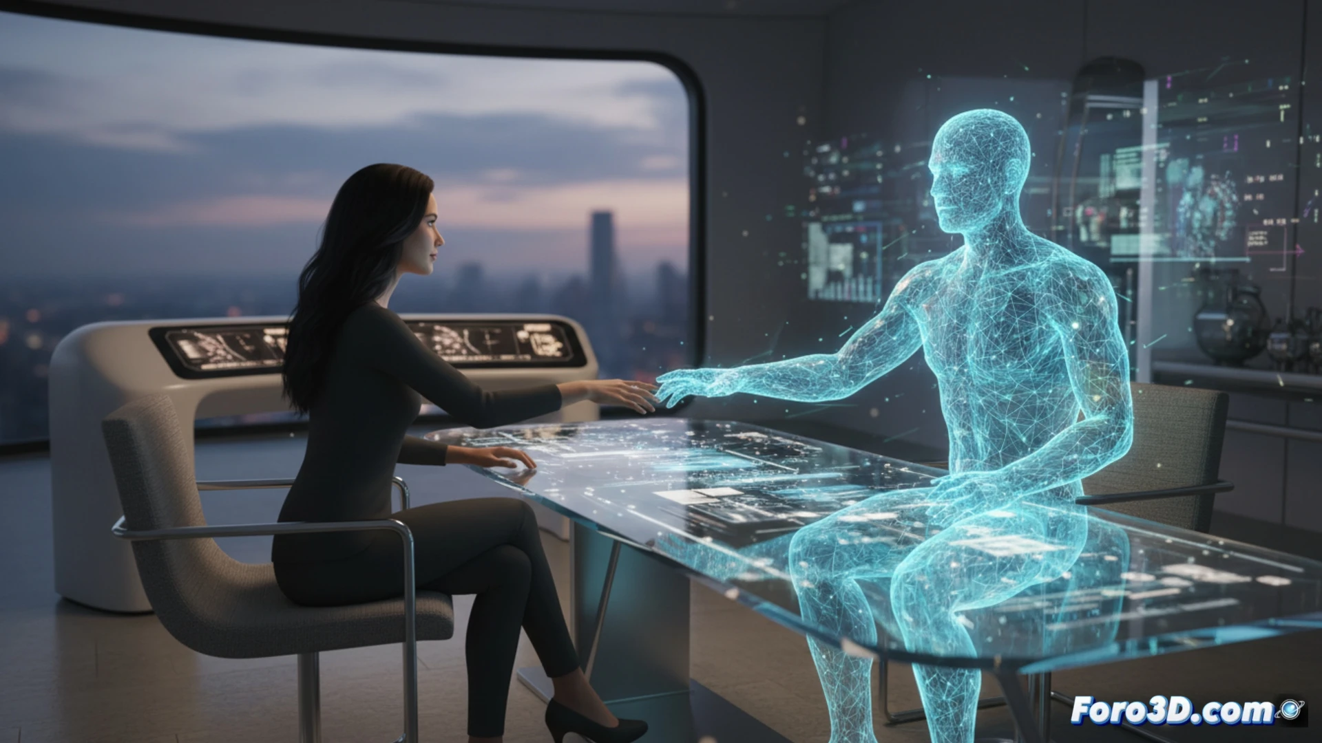 Gemelo digital humano en videoconferencia 3D de Google Project Starline con imagen volumétrica en tiempo real
