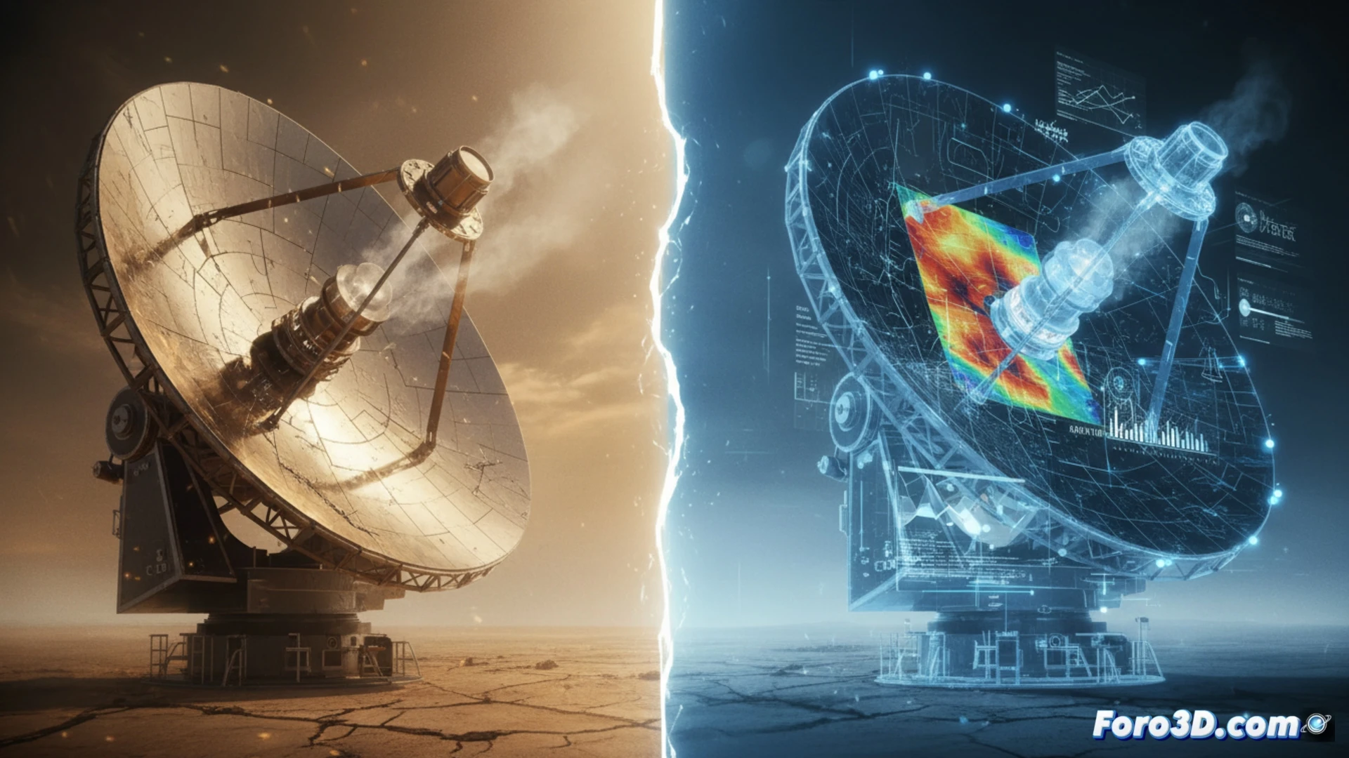 Simulación térmica de telescopio solar con gradiente de calor y deformación estructural en espejo primario