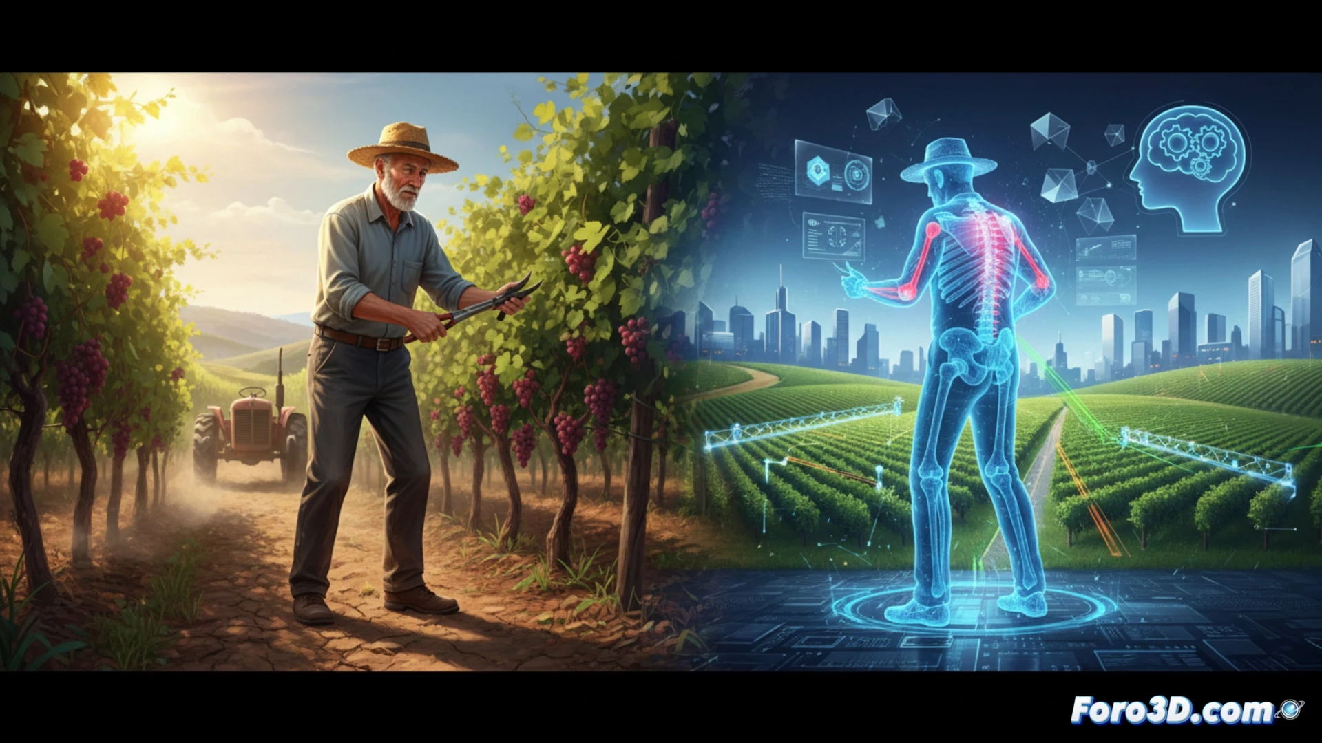 3D simulation of a viticulturist using a digital twin to prevent occupational risks in a vineyard