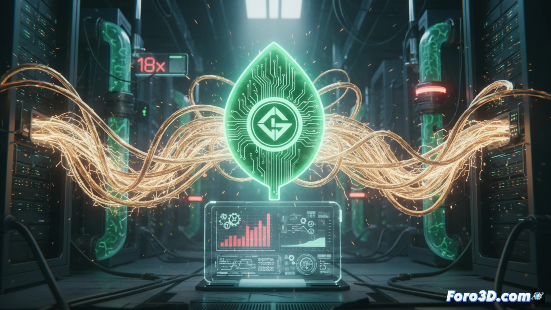Una imagen de un grifo de agua verde goteando sobre un planeta Tierra seco y agrietado, con un símbolo de criptomoneda brillando débilmente al fondo.