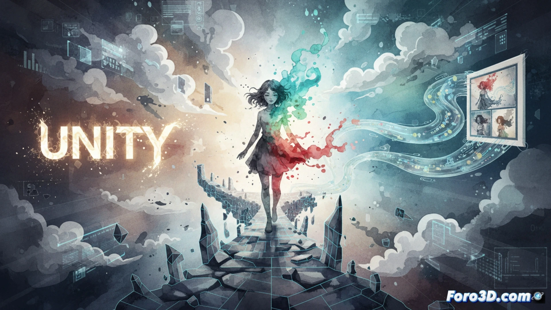 Gris dans Unity : laquarelle animée comme récit technique