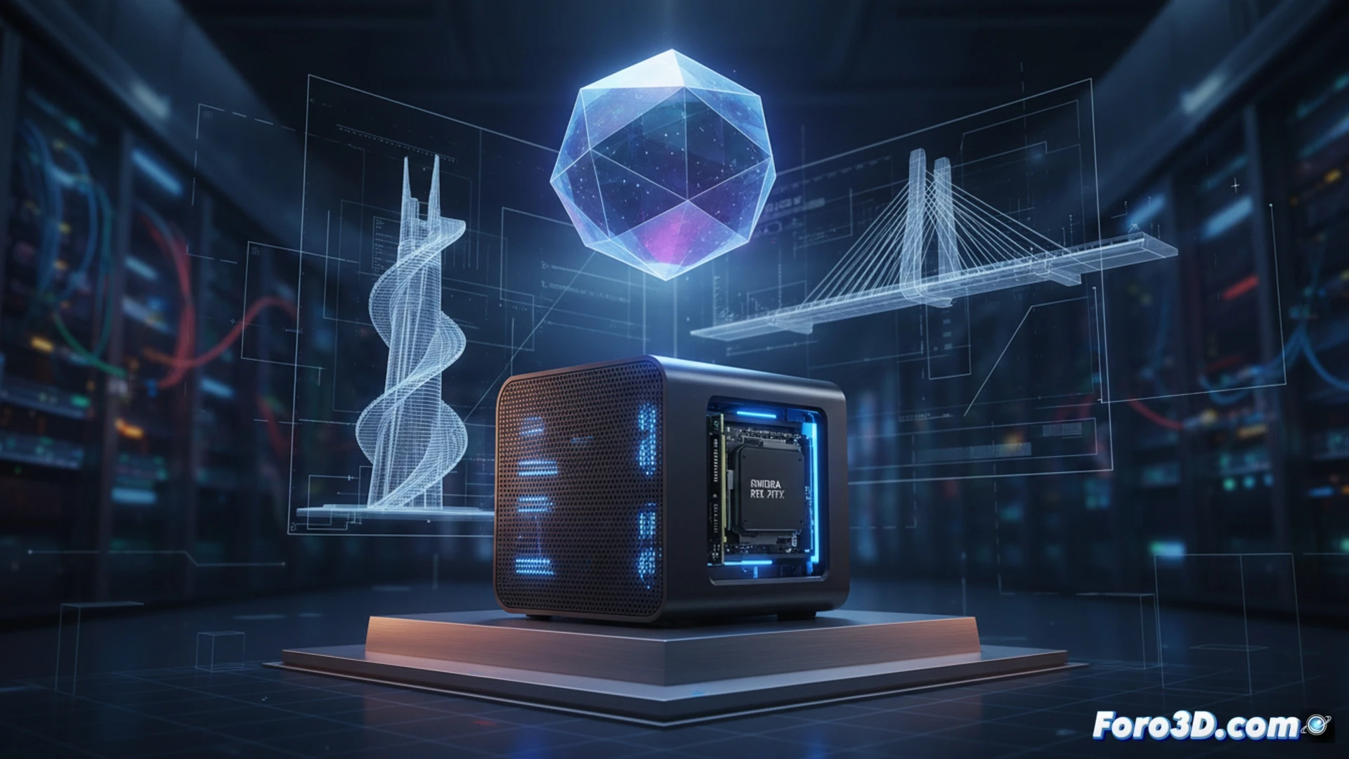 HP Z2 Mini G9 workstation compacta con GPU RTX para modelado 3D profesional