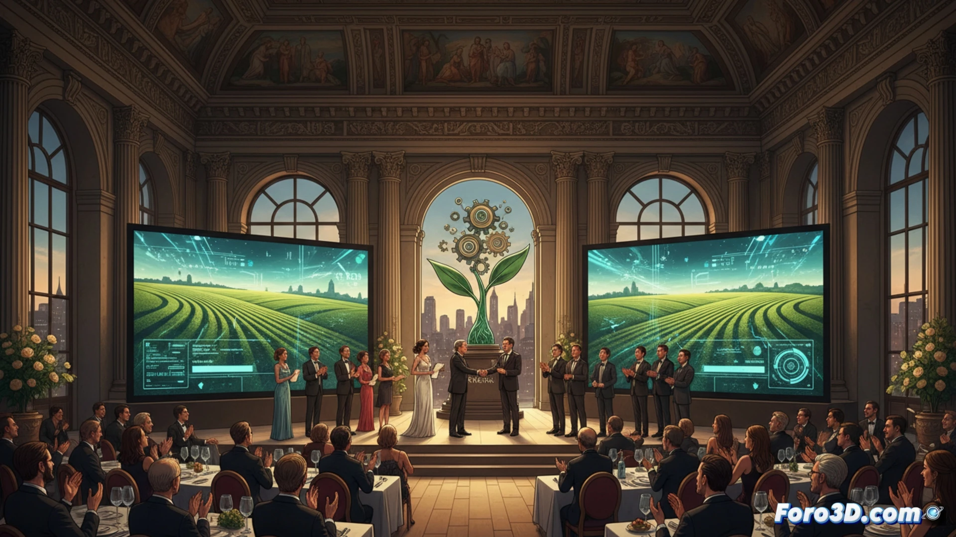 Gala en Turín: premiación agribusiness une tradición y tecnología sostenible.