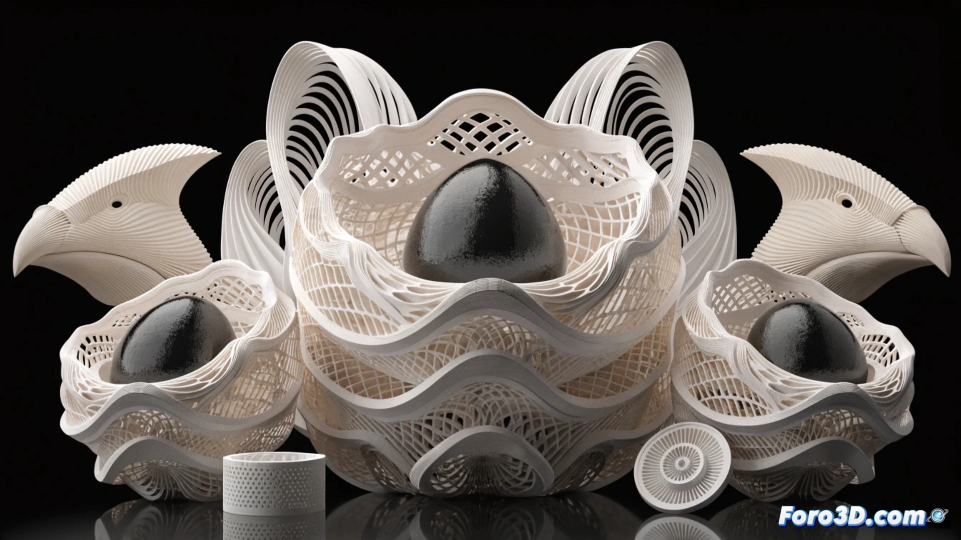 Impresora 3D crea nido aviar con ventilación, pico protésico y marcador de huevos, mejorando salud y comodidad.
