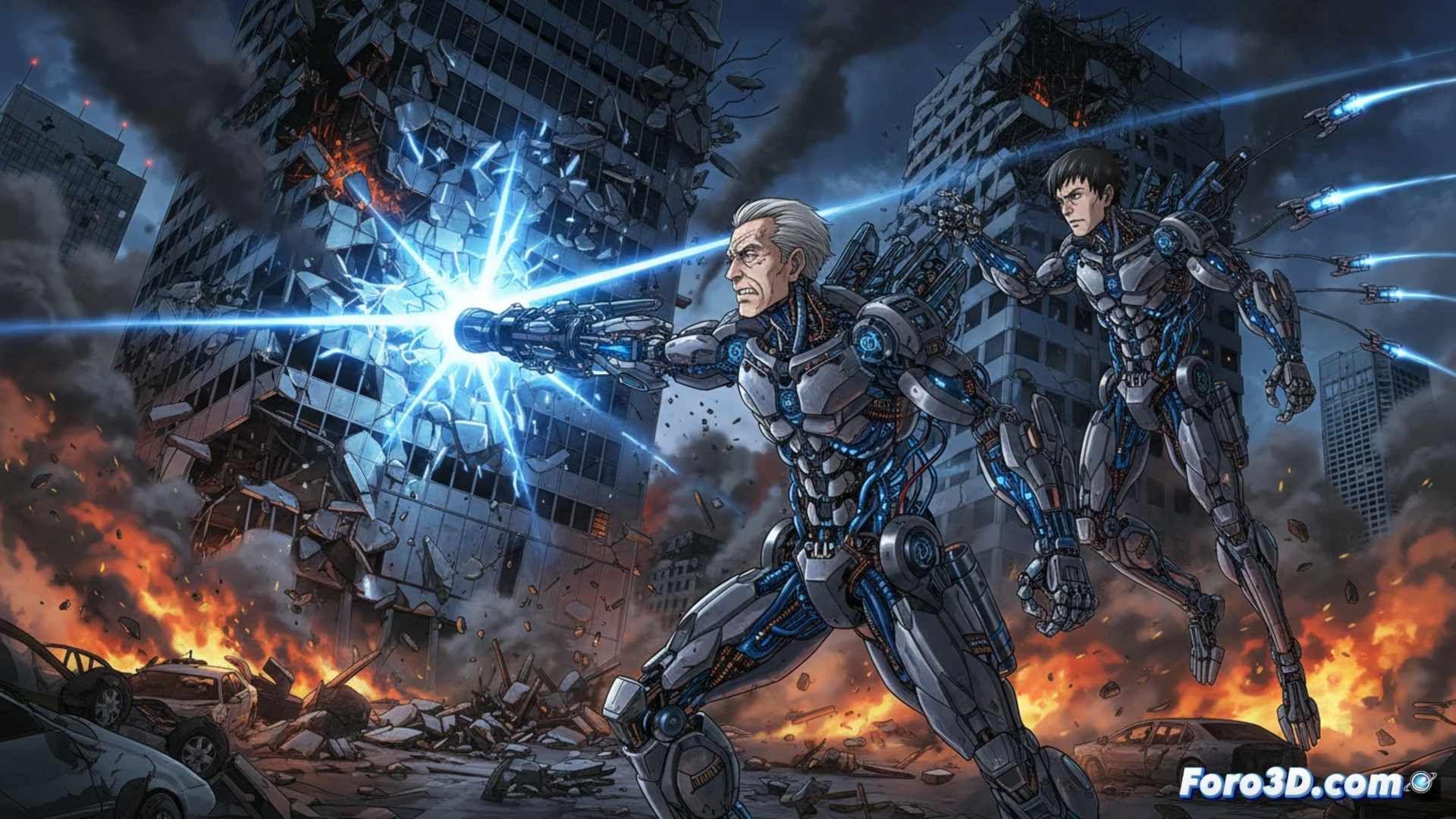 Inuyashiki VFX, fusión de 2D y 3D en destrucción urbana y diseño mecánico realista