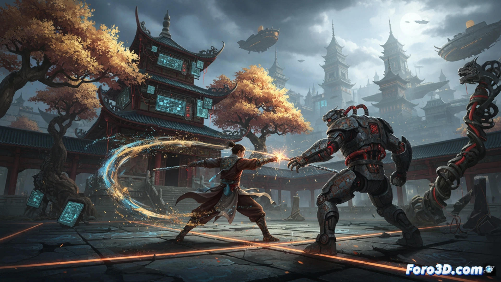 Arte técnico de Phantom Blade Executioners en Unreal Engine 4 con estilo kungfupunk