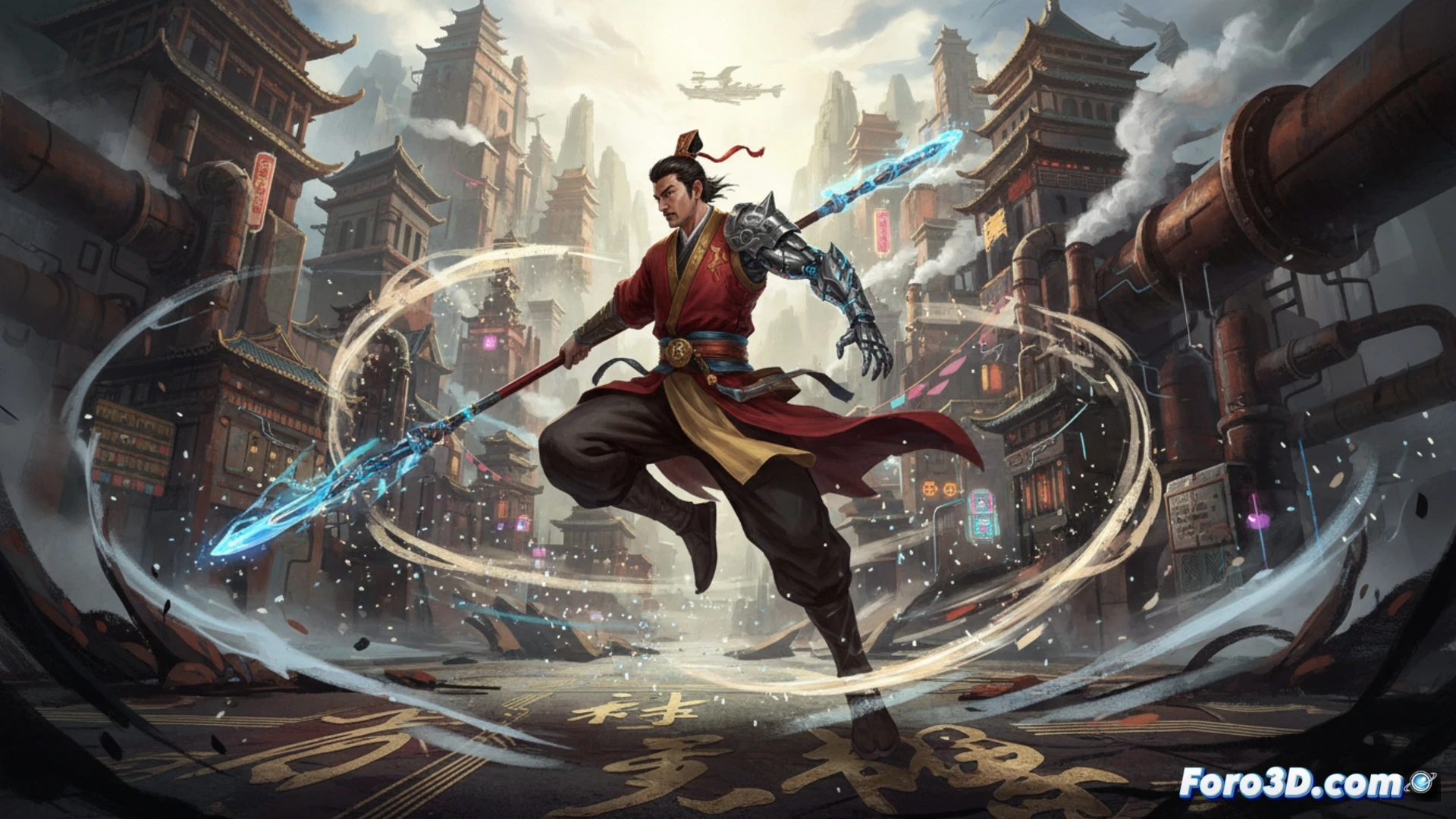 Arte pintado a mano y animacion 3D en Unreal Engine 4 del juego Phantom Blade Executioners