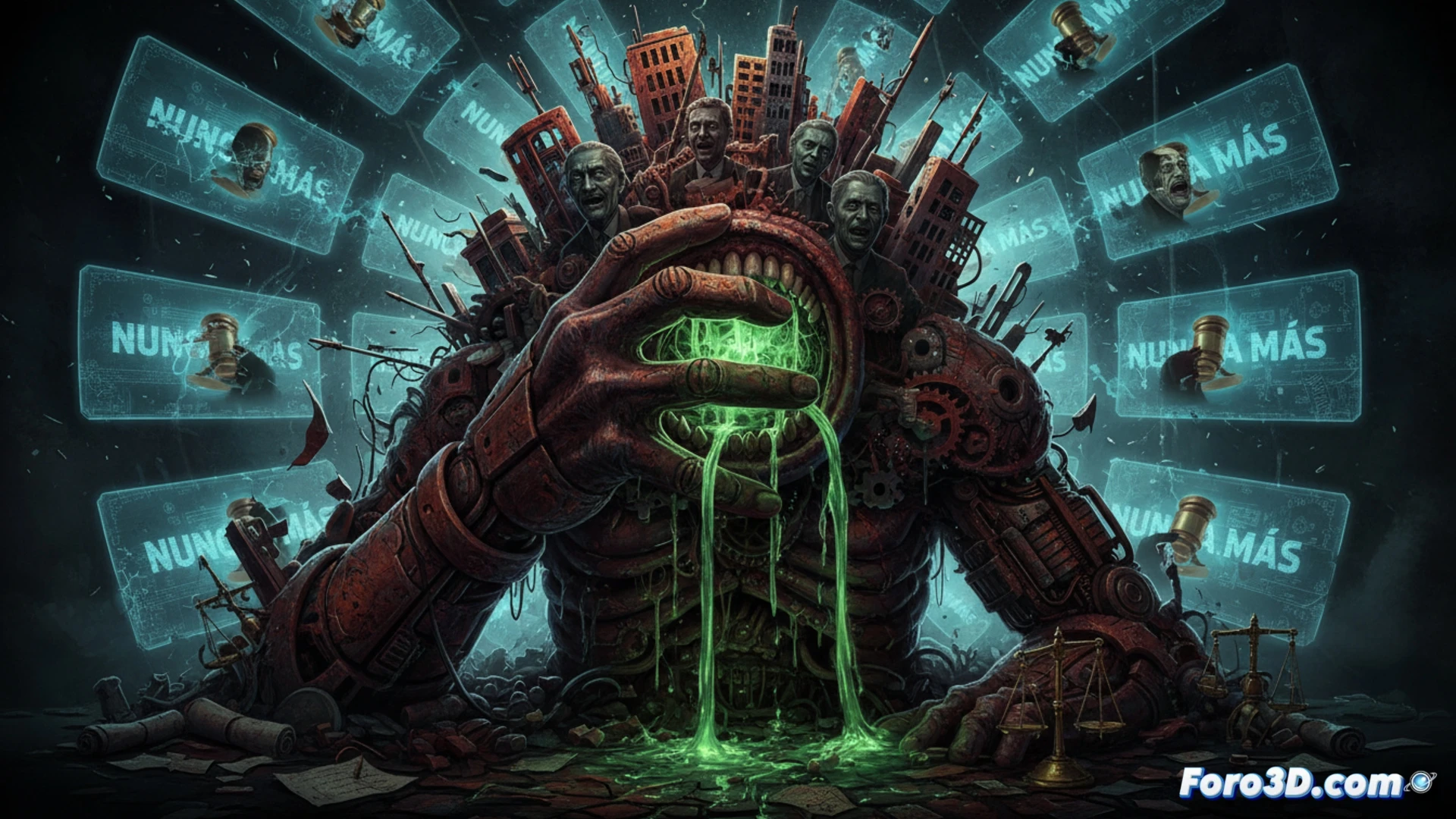political system depicted as a humanoid body with transparent skin, immune cells shaped like government officials attacking healthy organs labeled with ballot boxes and laws, while a doctor figure in a suit injects a placebo labeled election cycle, sterile white operating room, medical monitors showing flatlined reform charts, photorealistic clinical lighting, surgical tools scattered on steel tray, dramatic shadows, hyper-detailed anatomical structures, cinematic medical visualization