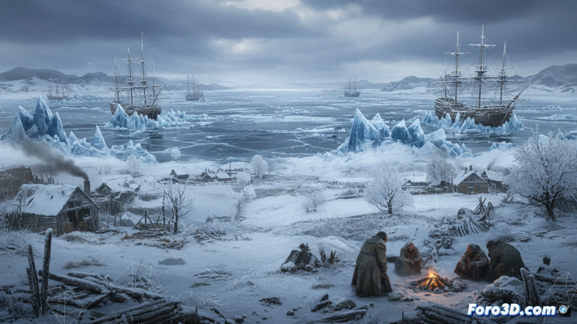 Modelado 3D de la Gran Helada de 1709 con Houdini, ZBrush y Blender para recrear el invierno que congeló Europa