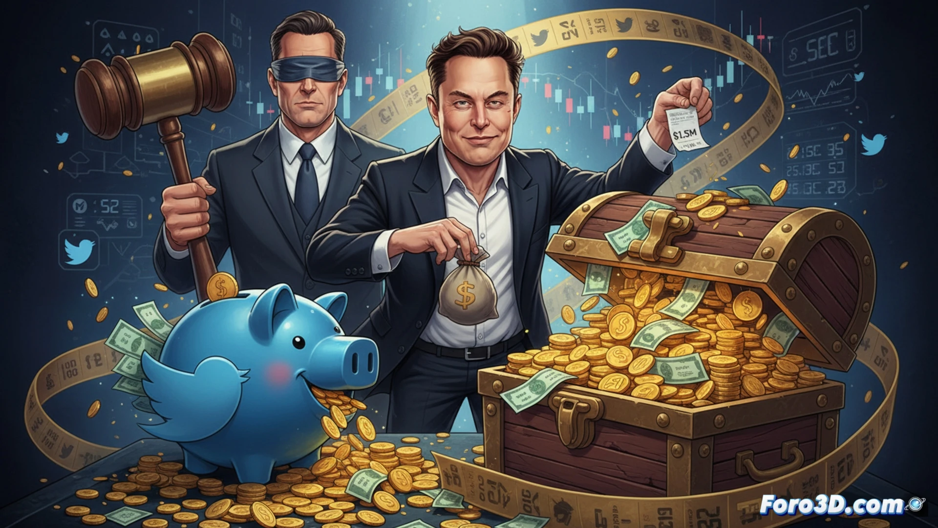 Die SEC verhängt eine Million fünfhunderttausend Dollar Strafe gegen Musk wegen seines Twitter-Kaufs