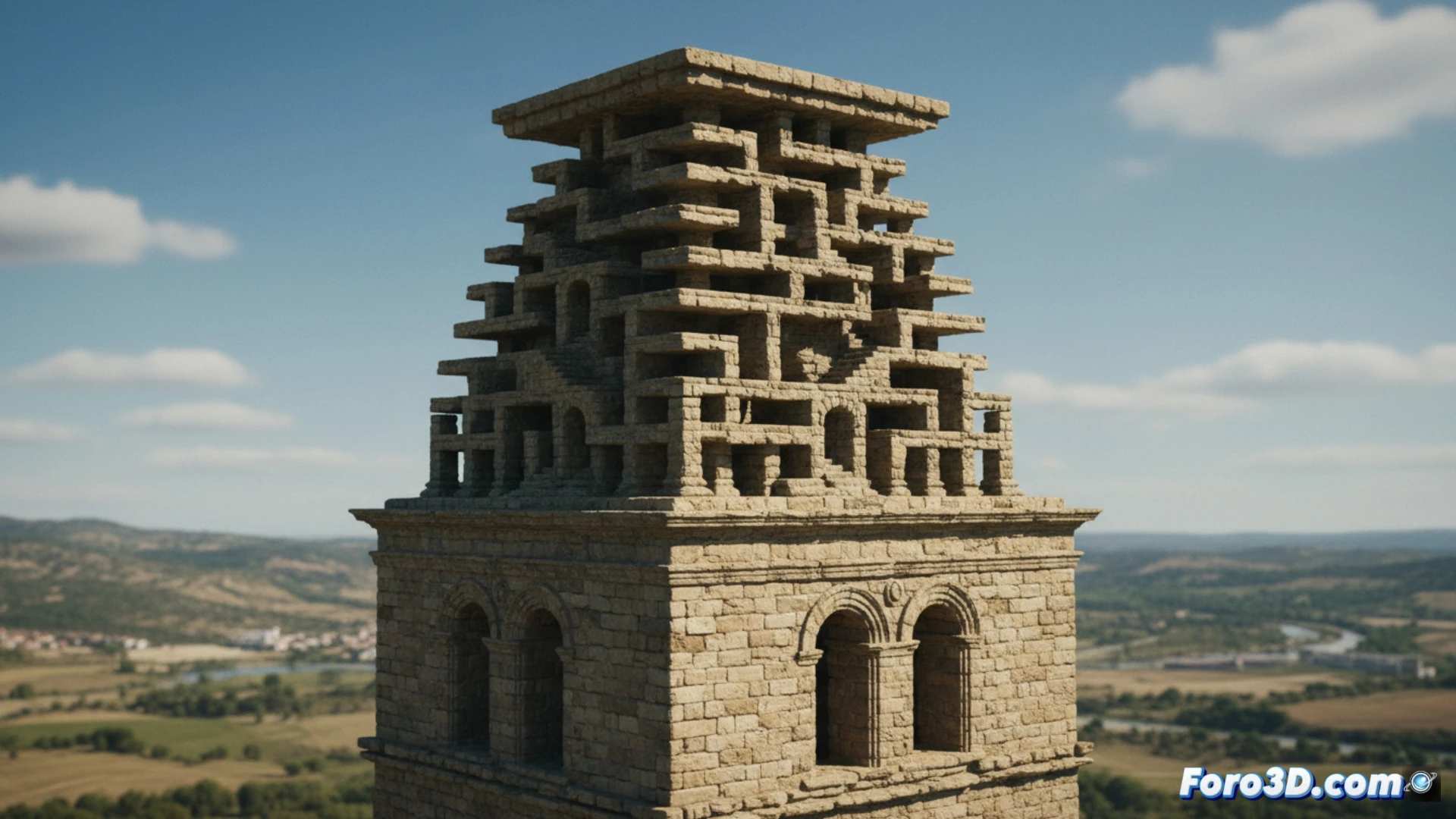 Torre inacabada de Cieza, laberinto de piedra en 3D, fotogrametría con drones y patrimonio arquitectónico murciano