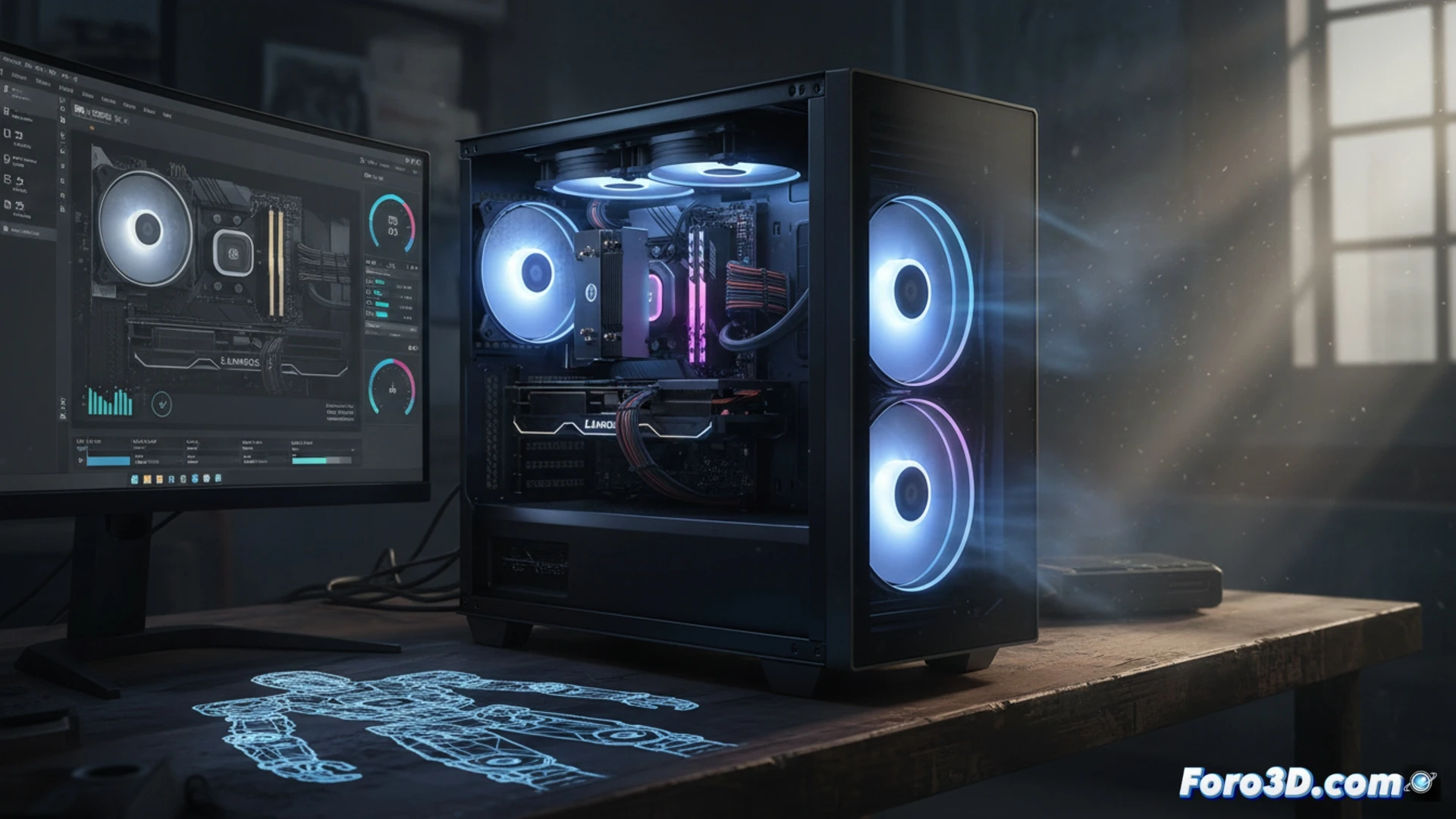 Caja Lian Li Lancool 216 con ventiladores frontales de 160mm y panel de malla para flujo de aire óptimo