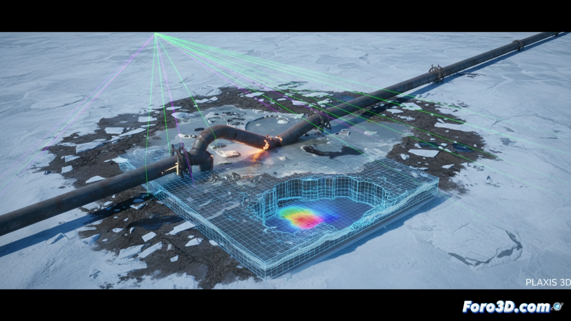 Escaneo LiDAR aéreo revela hundimiento asimétrico en oleoducto ártico sobre permafrost en Alaska