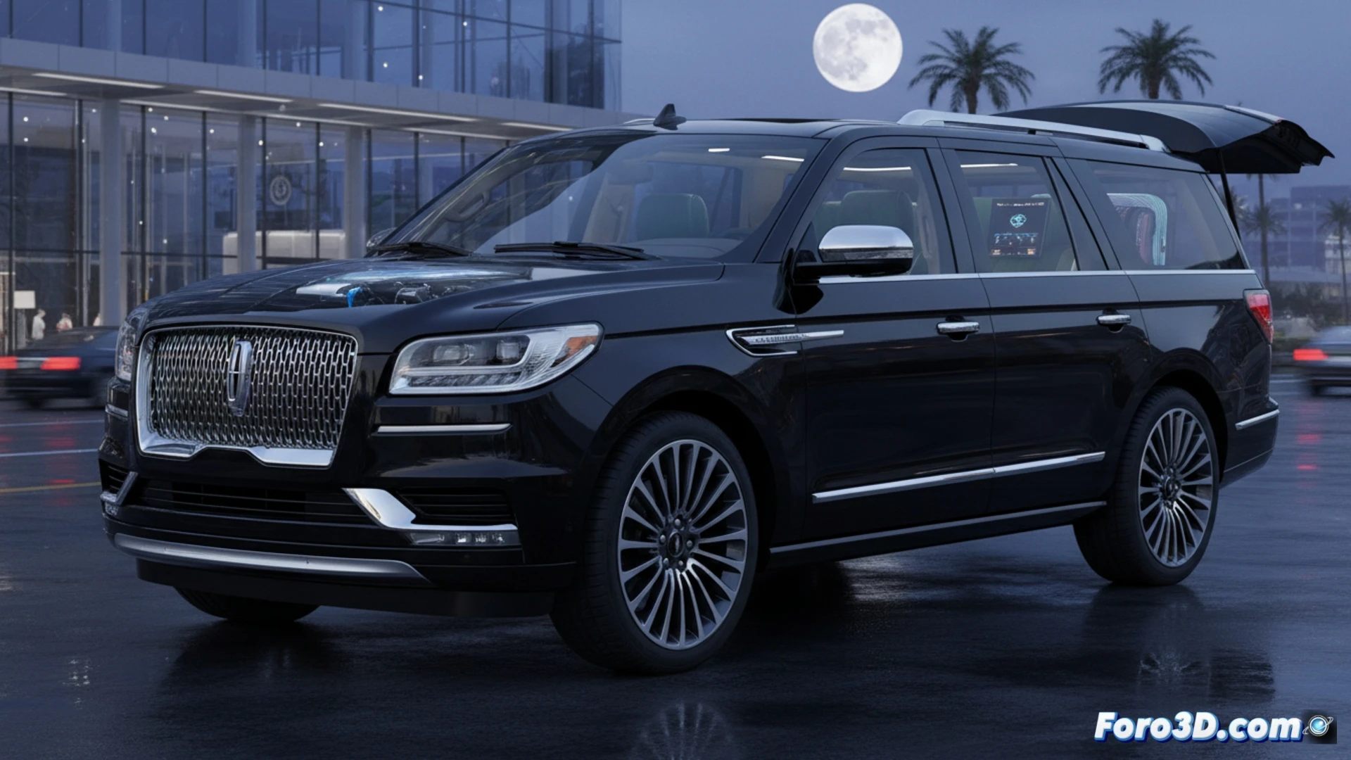 Lincoln Navigator L 2026, SUV de lujo gigante, tres filas, carrocería alargada, espacio y confort sin límites.