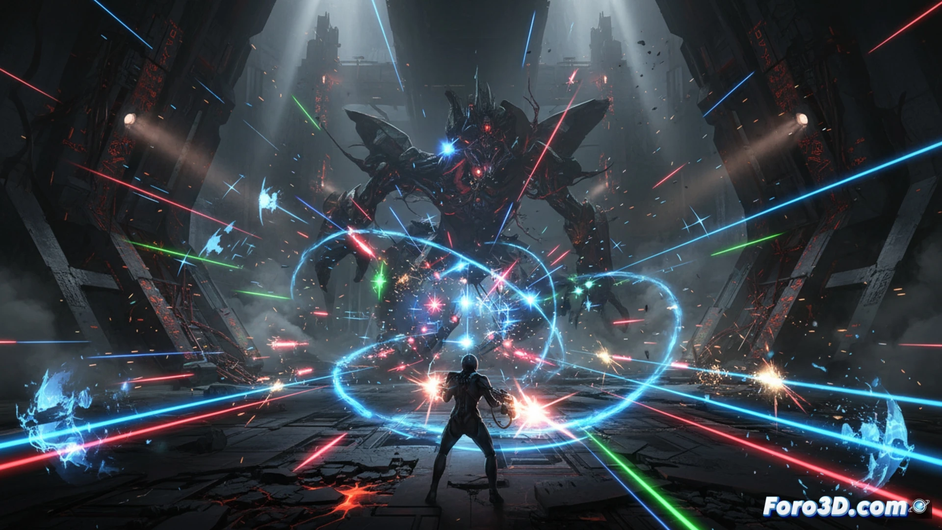 Luna Abyss juego FPS bullet-hell con arquitectura brutalista y alienígena en Unreal Engine 4 y 5