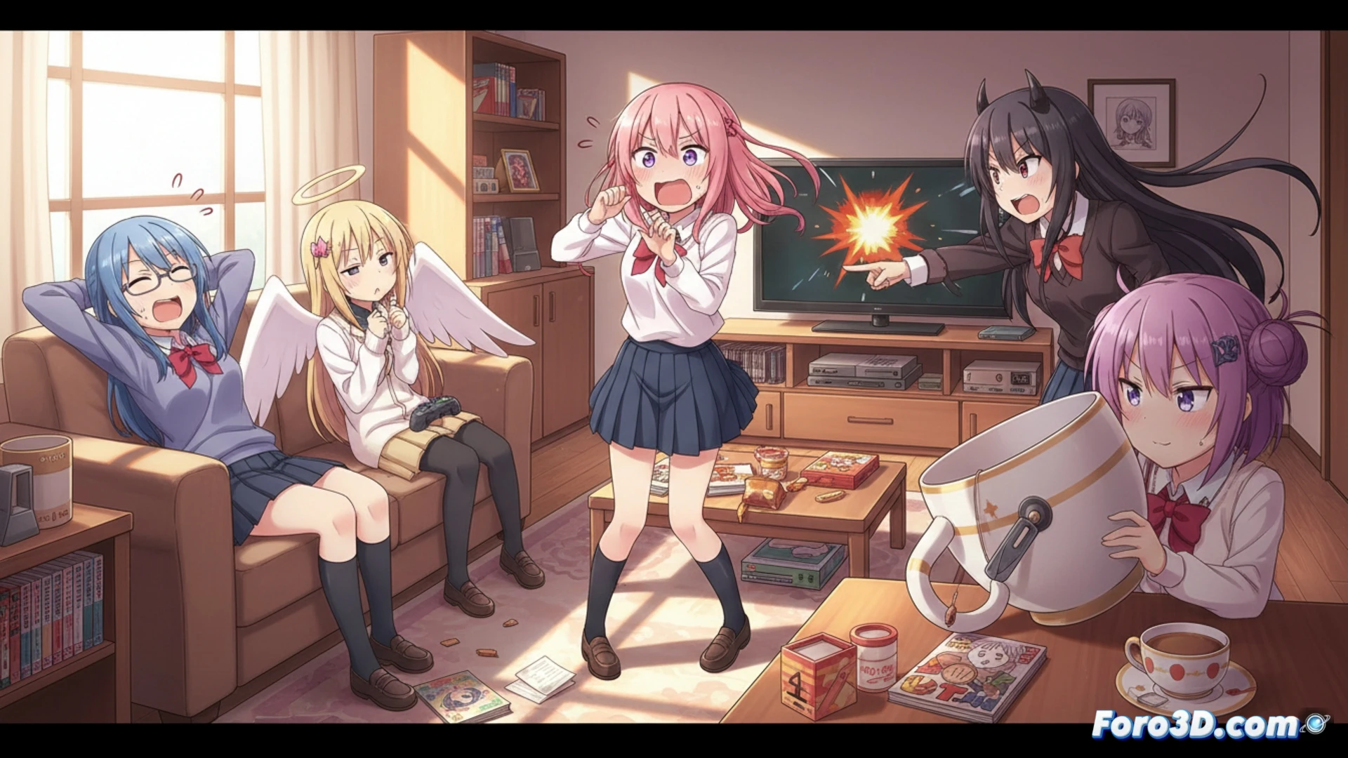 Un storyboard de anime vibrante muestra personajes en pose cómica, con diálogos rápidos y cronómetro visual, simbolizando el timing preciso de Masahiko Ohta.