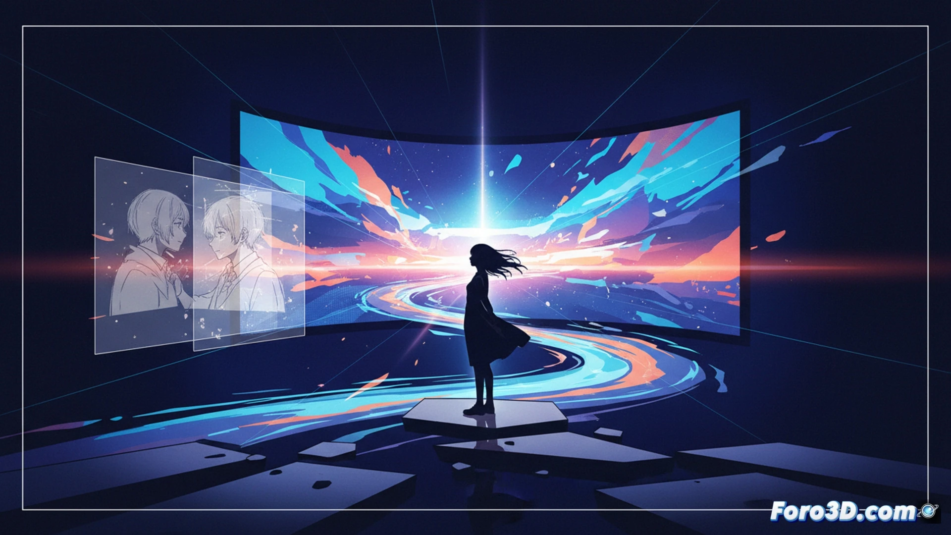 Masashi Ishihama ante storyboard de Shinsekai Yori, con luces y sombras marcadas, y fotogramas de Horimiya flotando.