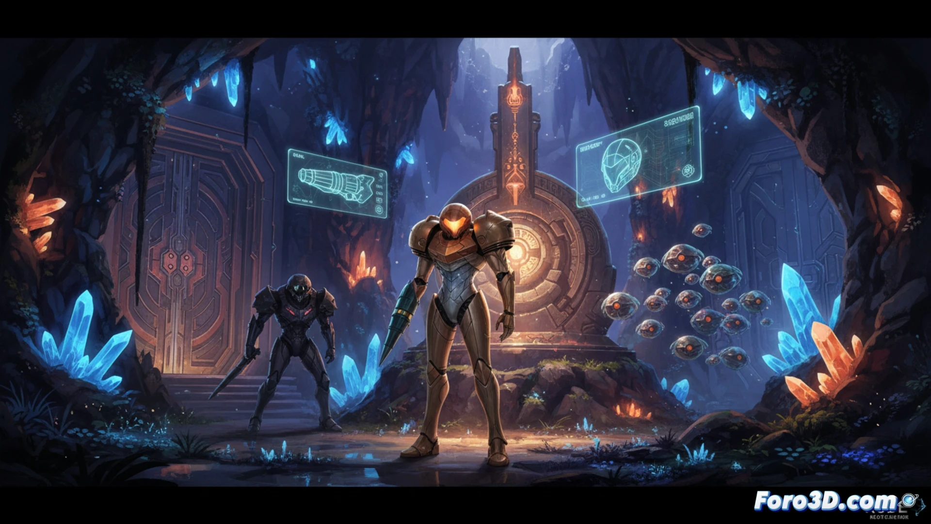 Metroid Prime Remastered, Samus en Tallon IV con iluminación baked y texturas PBR en RUDE engine