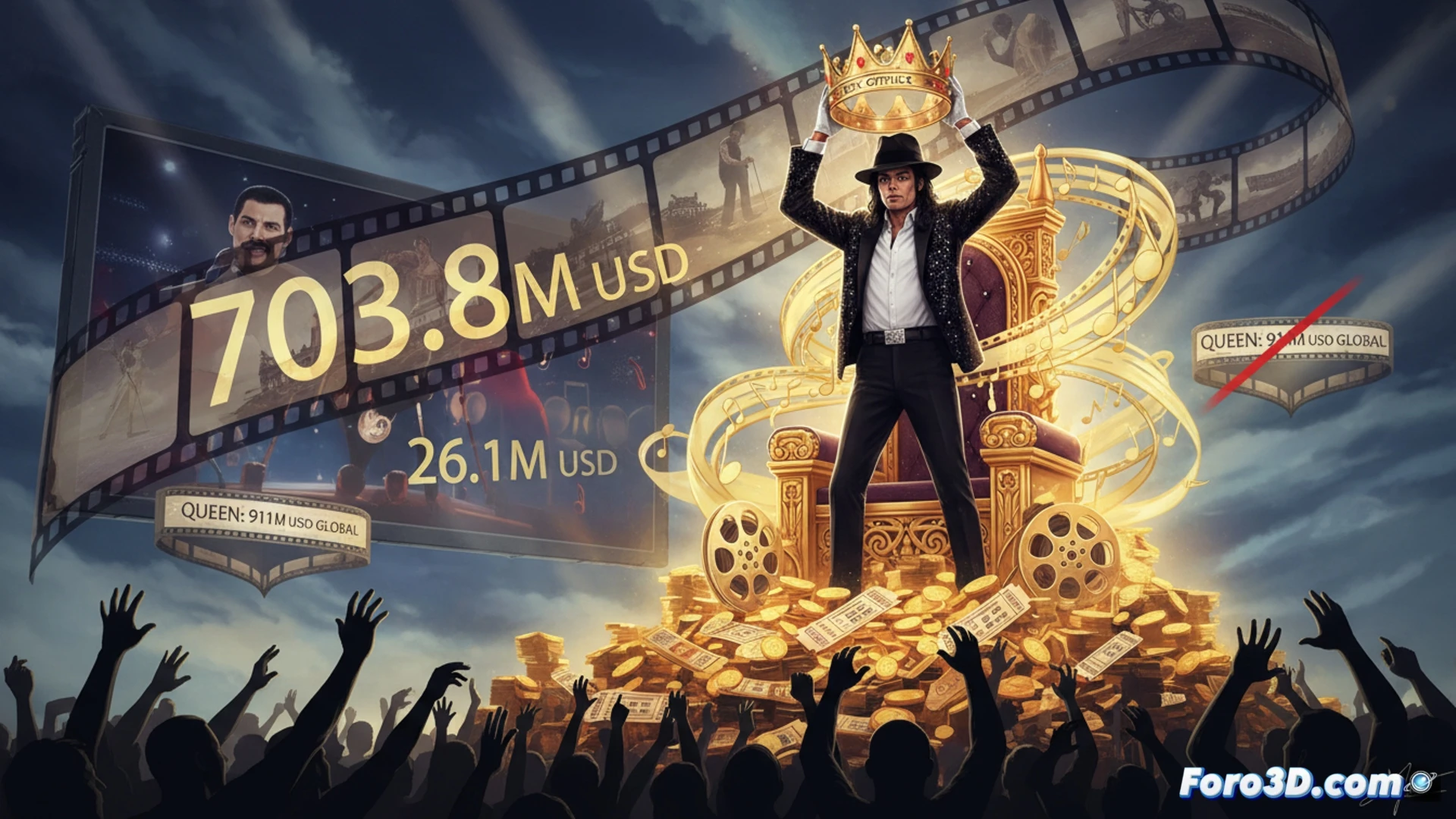 مايكل جاكسون يستعيد عرش شباك التذاكر ويطارد كوين