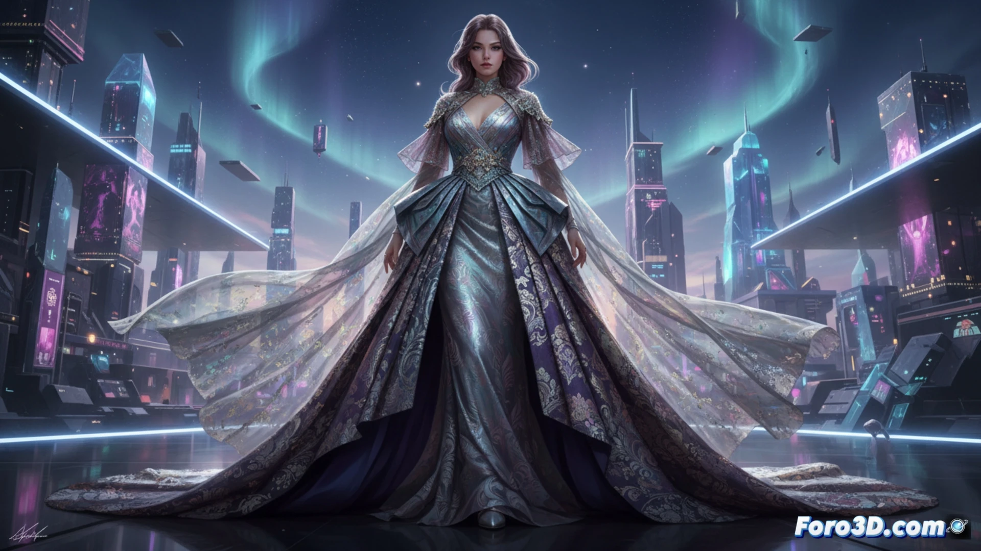 Captura de Infinity Nikki mostrando un vestido fluido con física de telas realista en Unreal Engine 5