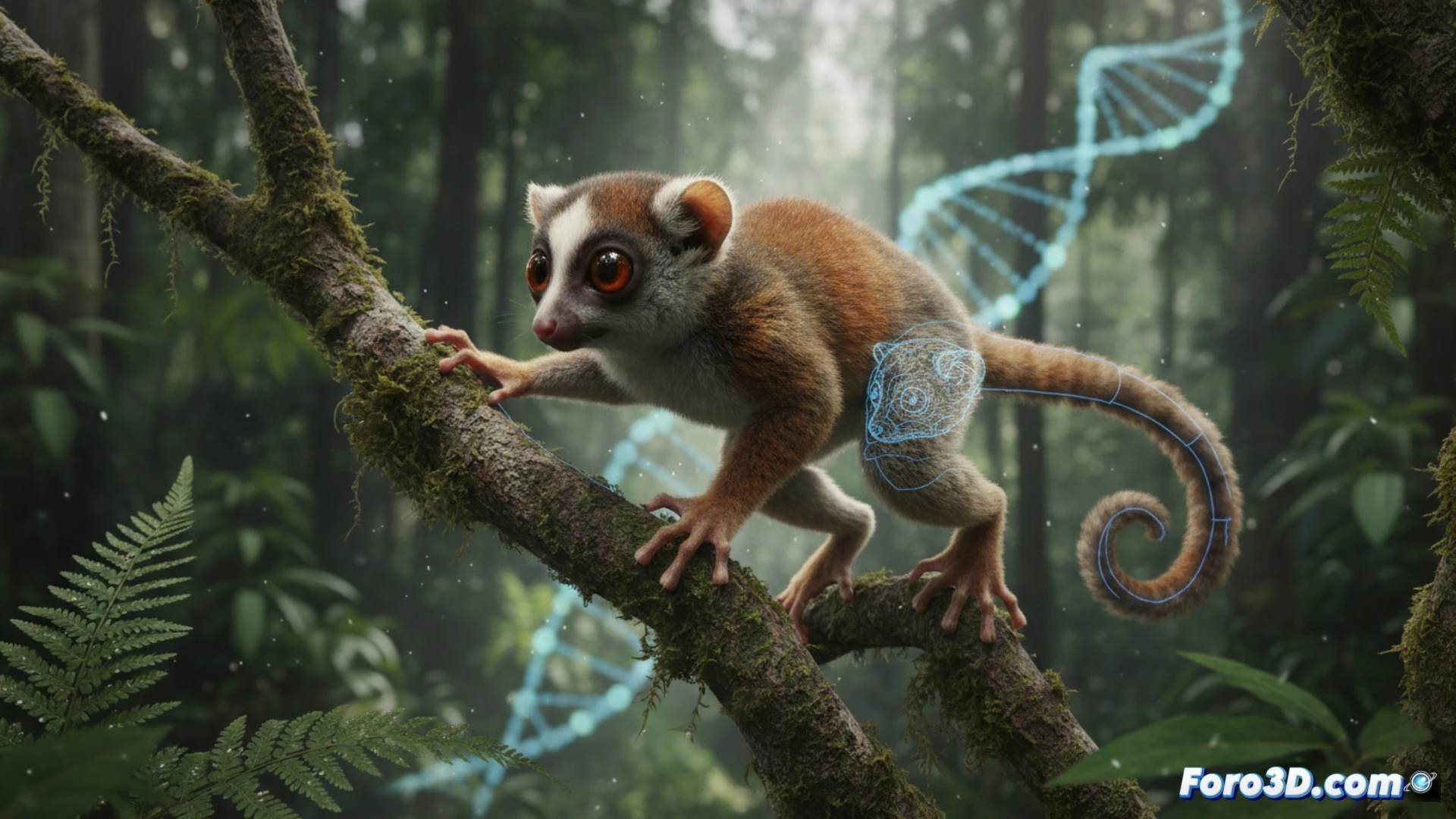 Modelado 3D del lémur ratón Microcebus manitatra, nueva especie de Madagascar revelada por genómica