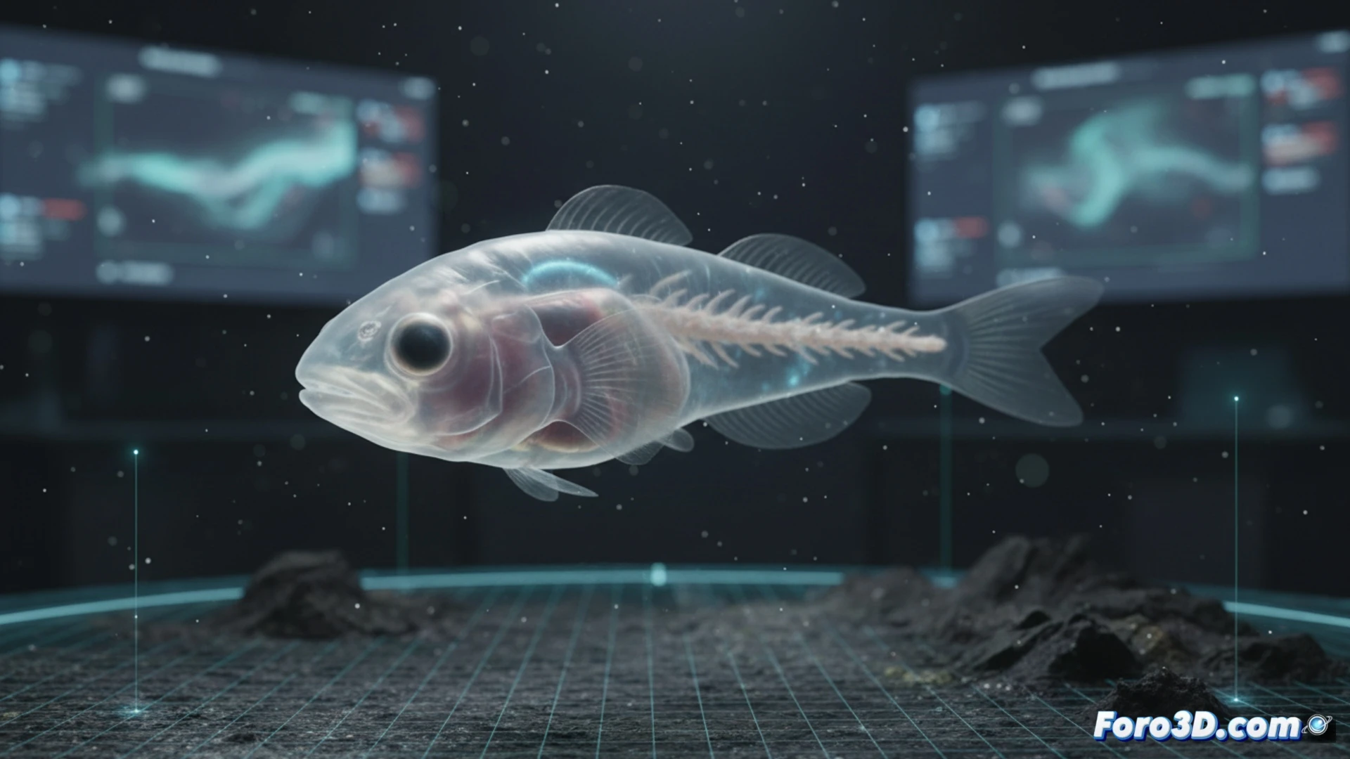 Pez caracol abisal translúcido modelo 3D récord profundidad 8336 metros fosa Izu-Ogasawara