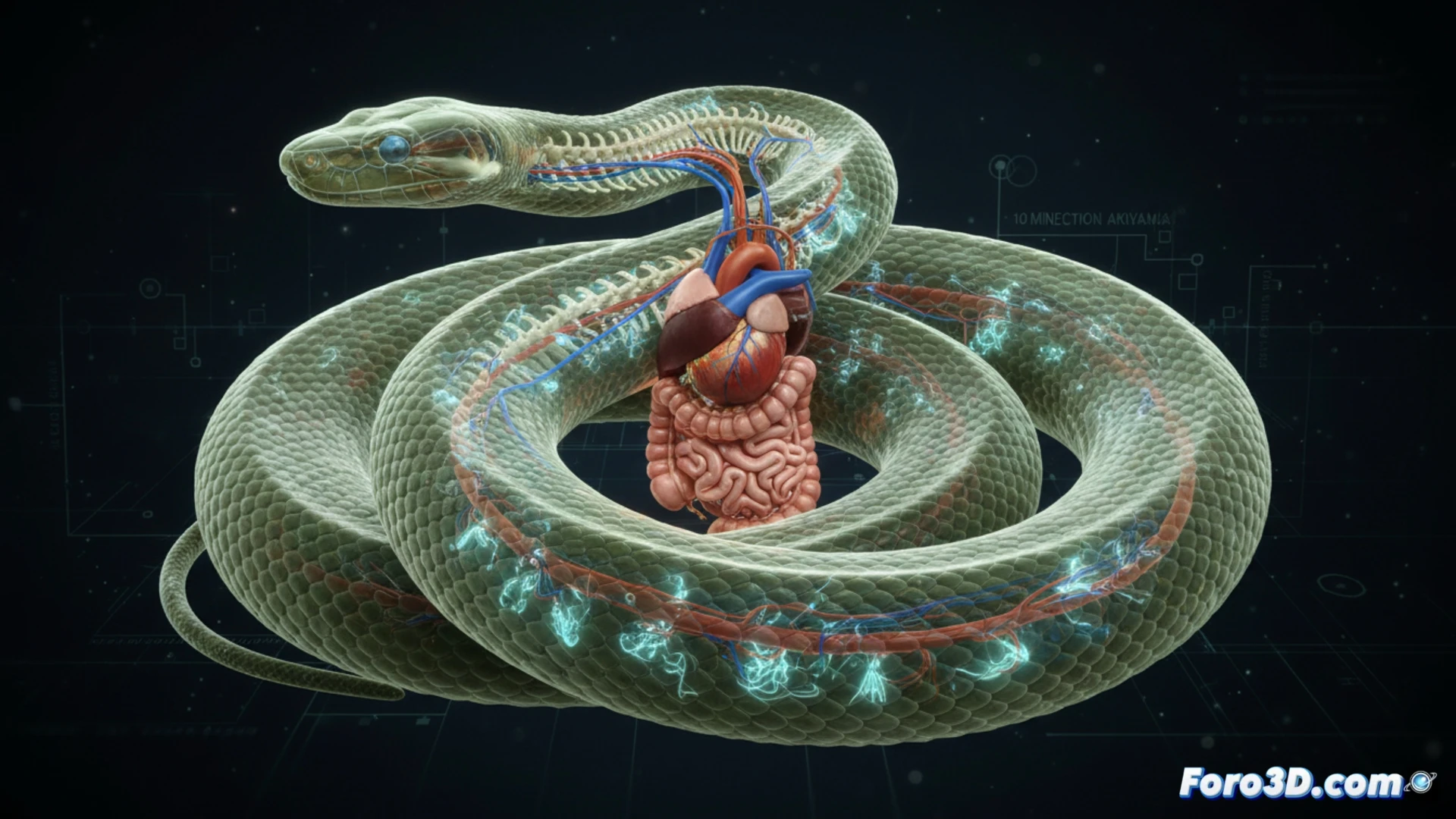 Modelado 3D de la anaconda verde del norte revela anatomía críptica y divergencia genética de 10 millones de años