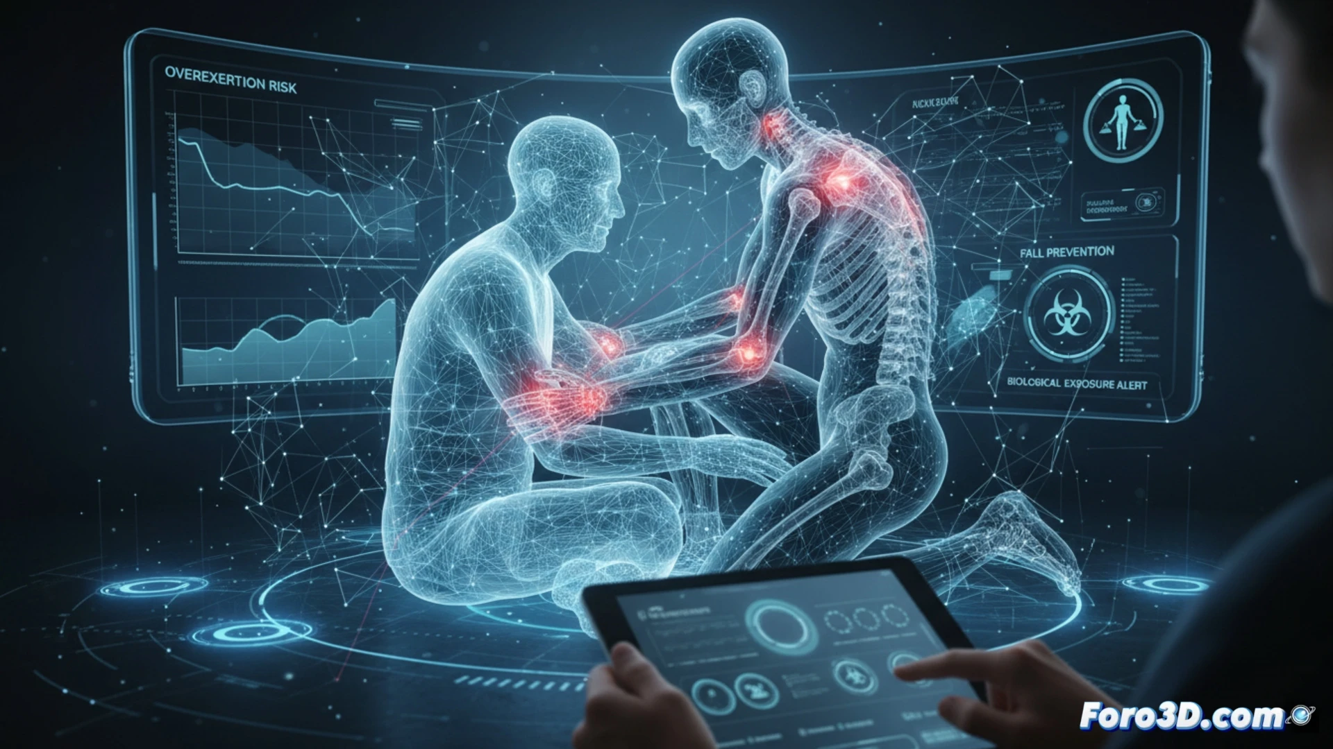 نمذجة ثلاثية الأبعاد وحساسات للحد من المخاطر في مساعدي طب المسنين