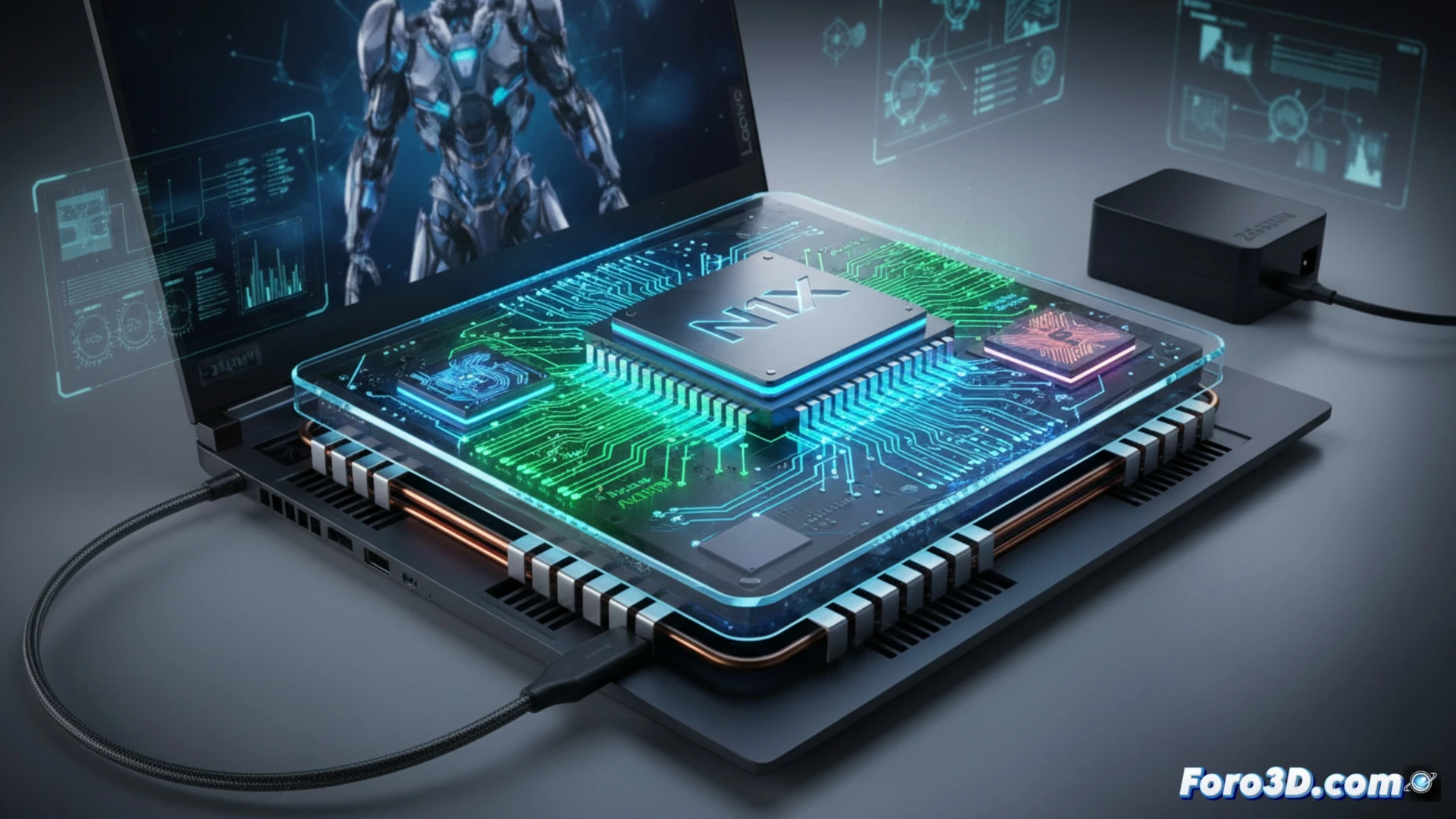 Lenovo Legion 7 con SoC ARM NVIDIA N1X y gráficos Blackwell para portátiles 3D