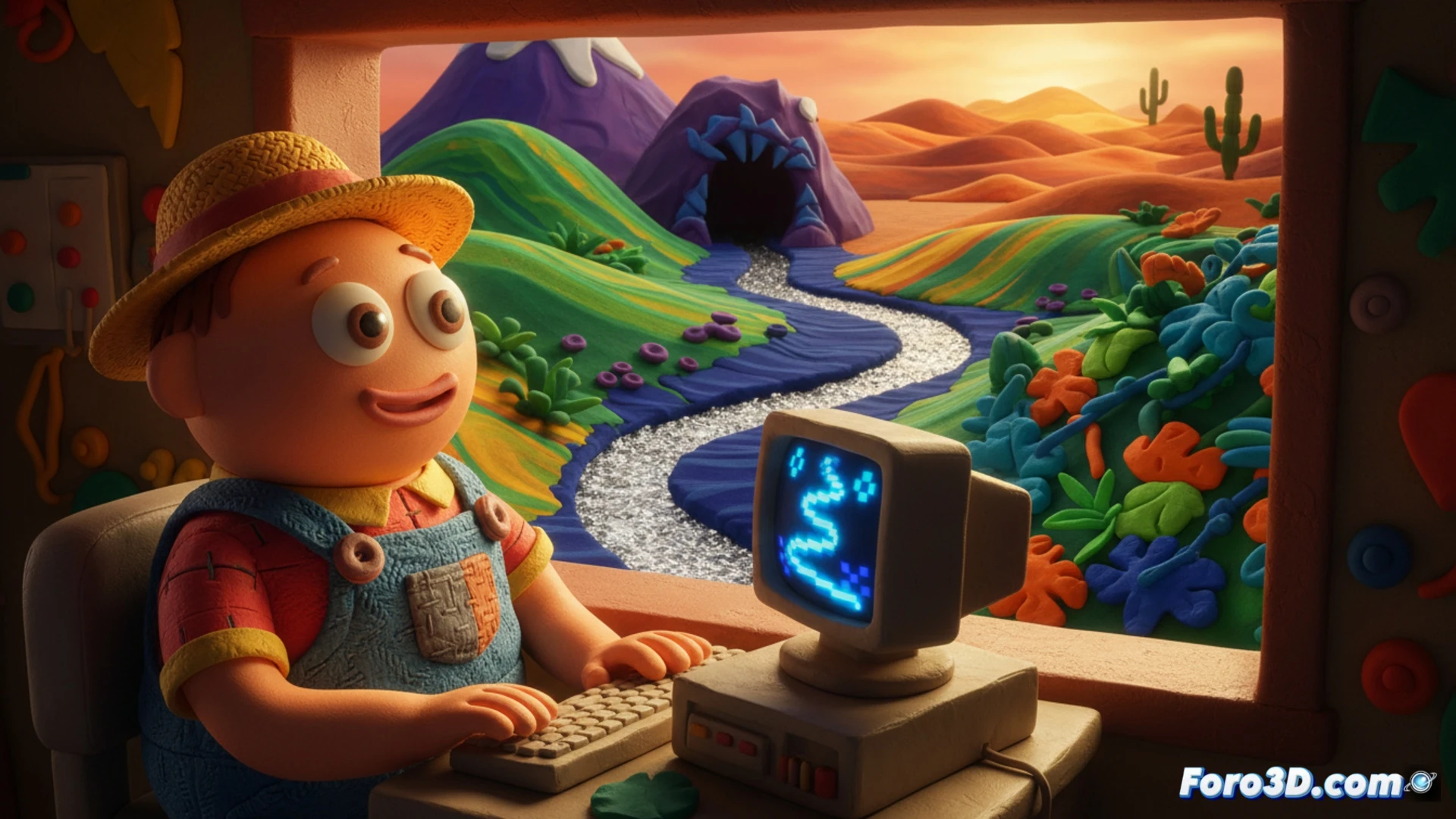 Nathan Greno señala un pizarrón caótico, junto a John Lasseter, mientras borran ideas de superhéroes para reiniciar Swapped.