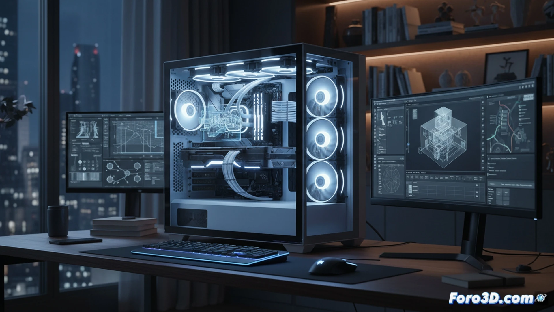 NZXT H9 Elite chasis doble cámara cristal templado para workstation 3D renderizado