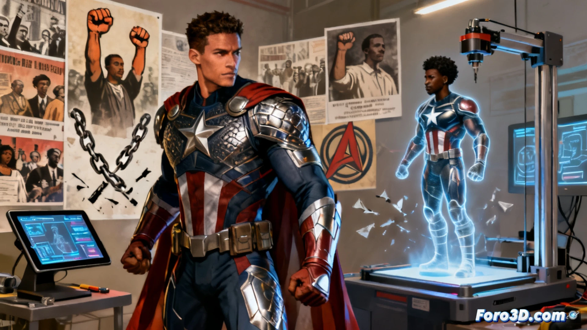 Patriot de Marvel en modelado 3D, activismo digital y legado familiar de Eli Bradley