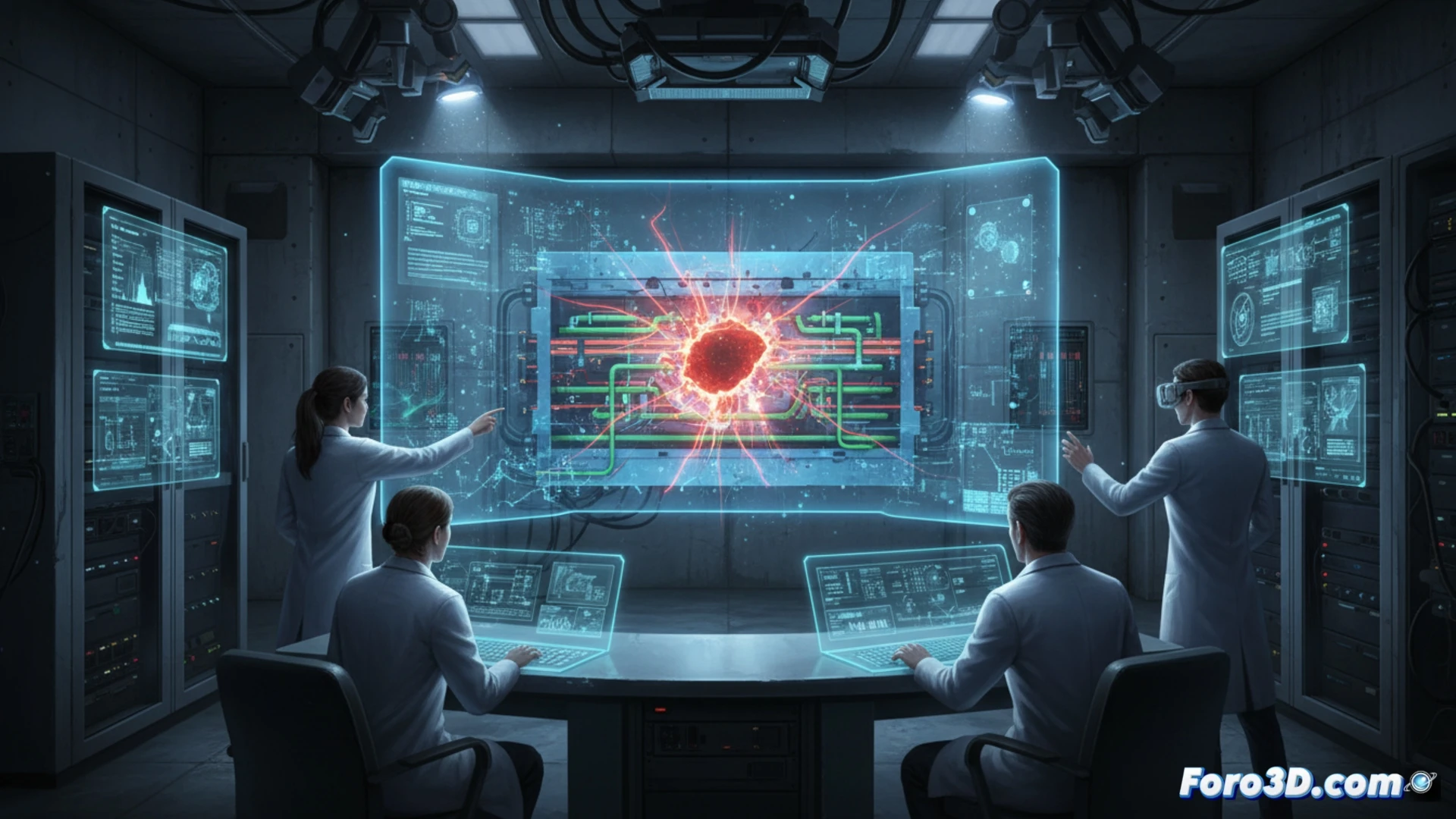Peritaje 3D en búnker blindado con simulación de penetración térmica forense digital