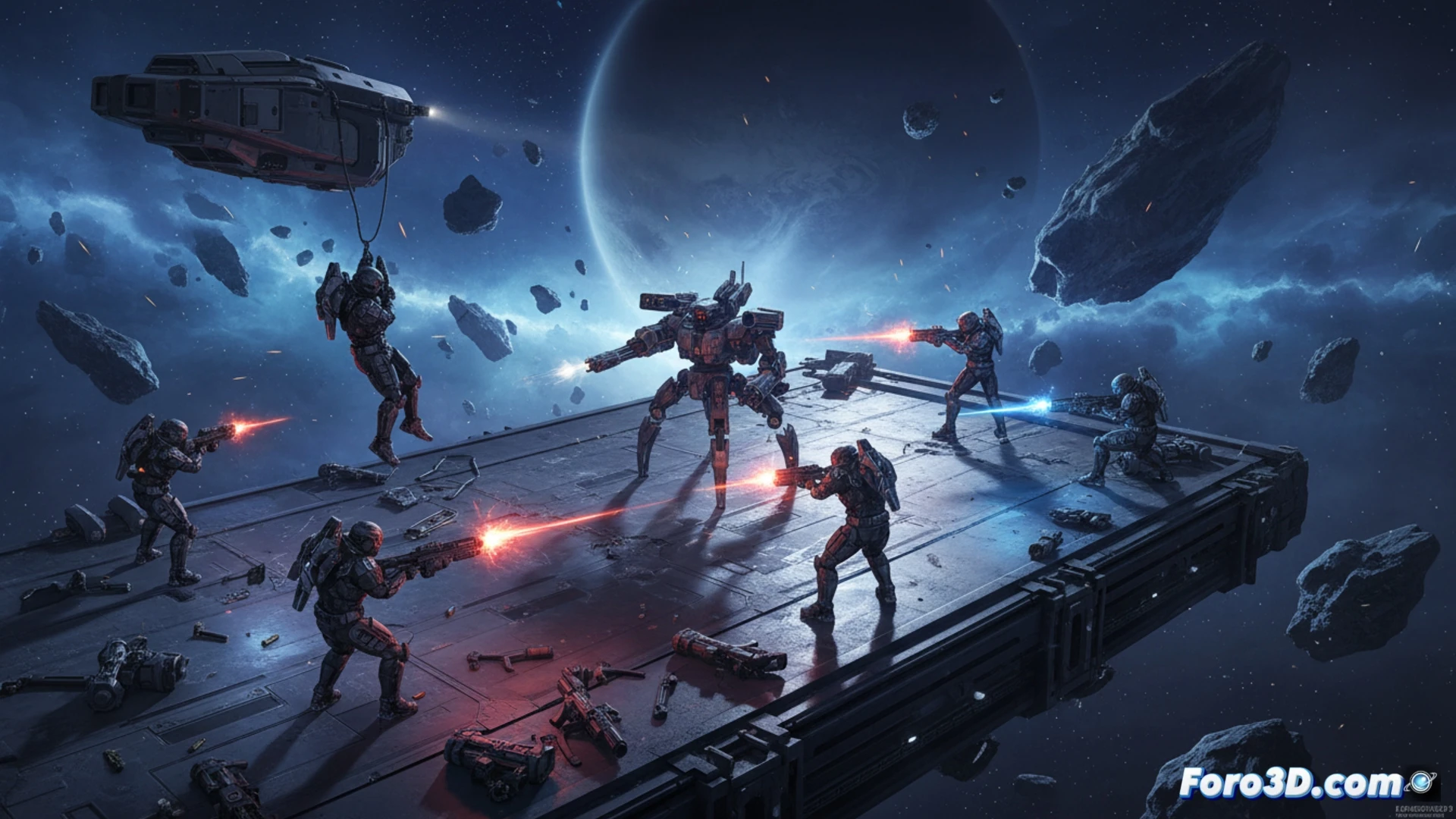 Project GGG extraction shooter en Unreal Engine 5 con cámara cenital e iluminación PBR en entornos espaciales