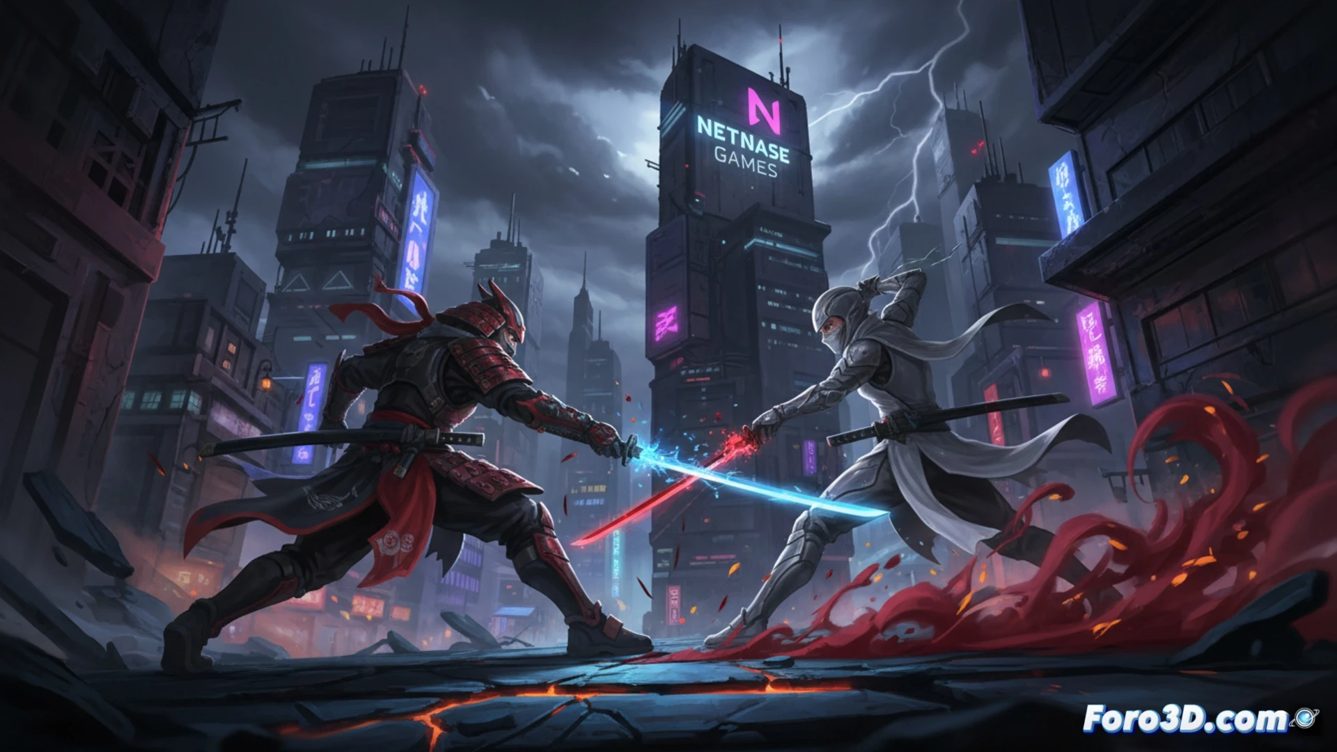 Project Shura combate katana estilizado Unreal Engine 4 NetEase Games VFX sangre animación personajes